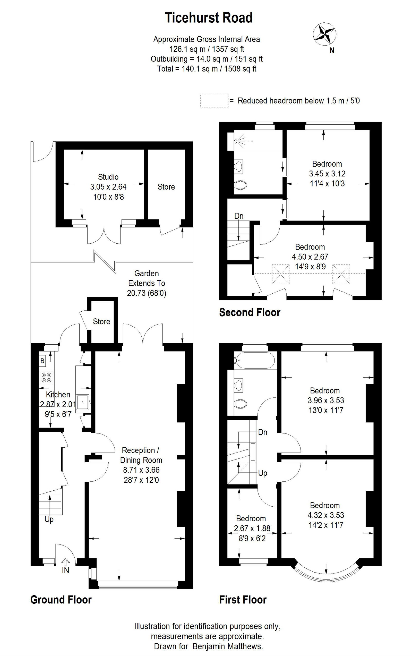 4 bed terraced house to rent in Ticehurst Road, London, SE23 2TJ - Property floorplan