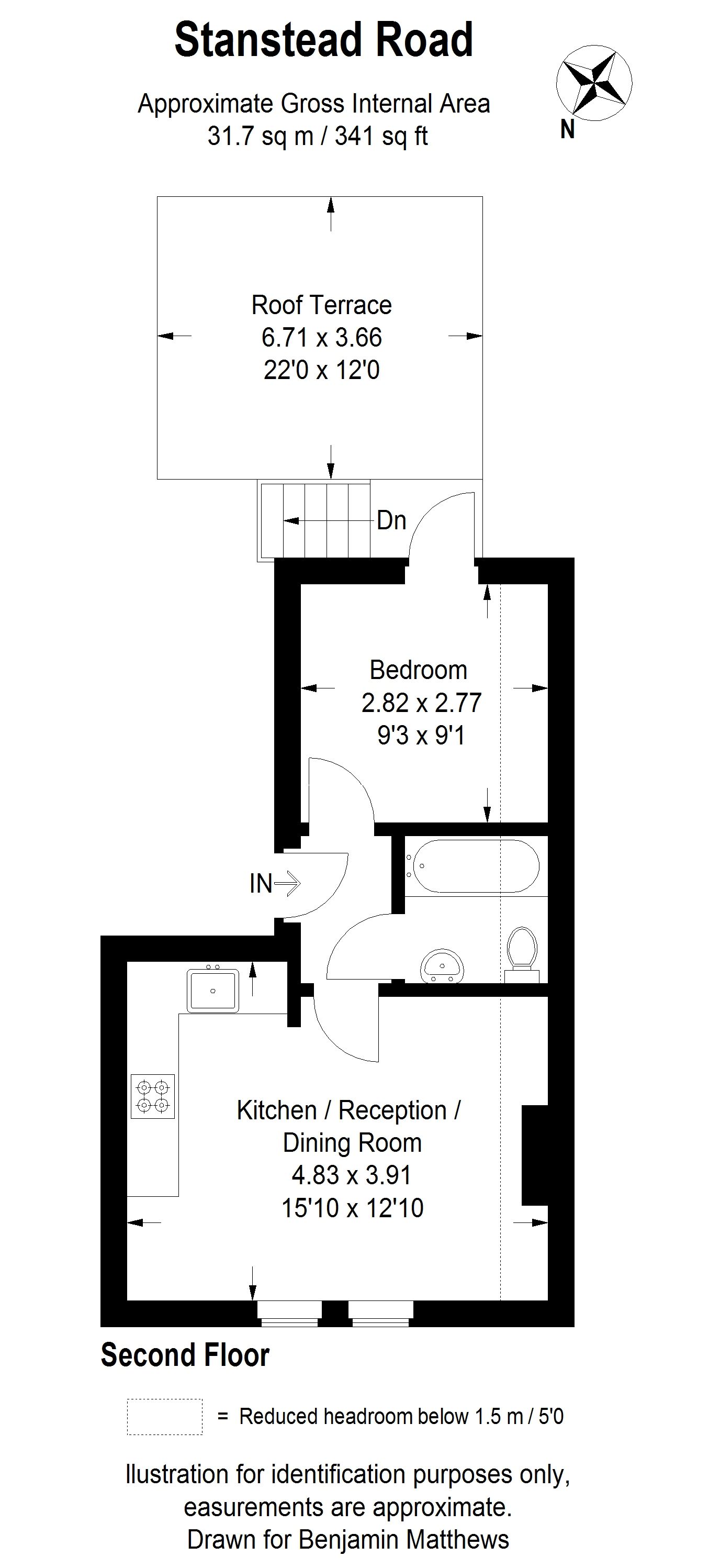 1 bed flat for sale in Stanstead Road, London, SE23 1DD - Property floorplan