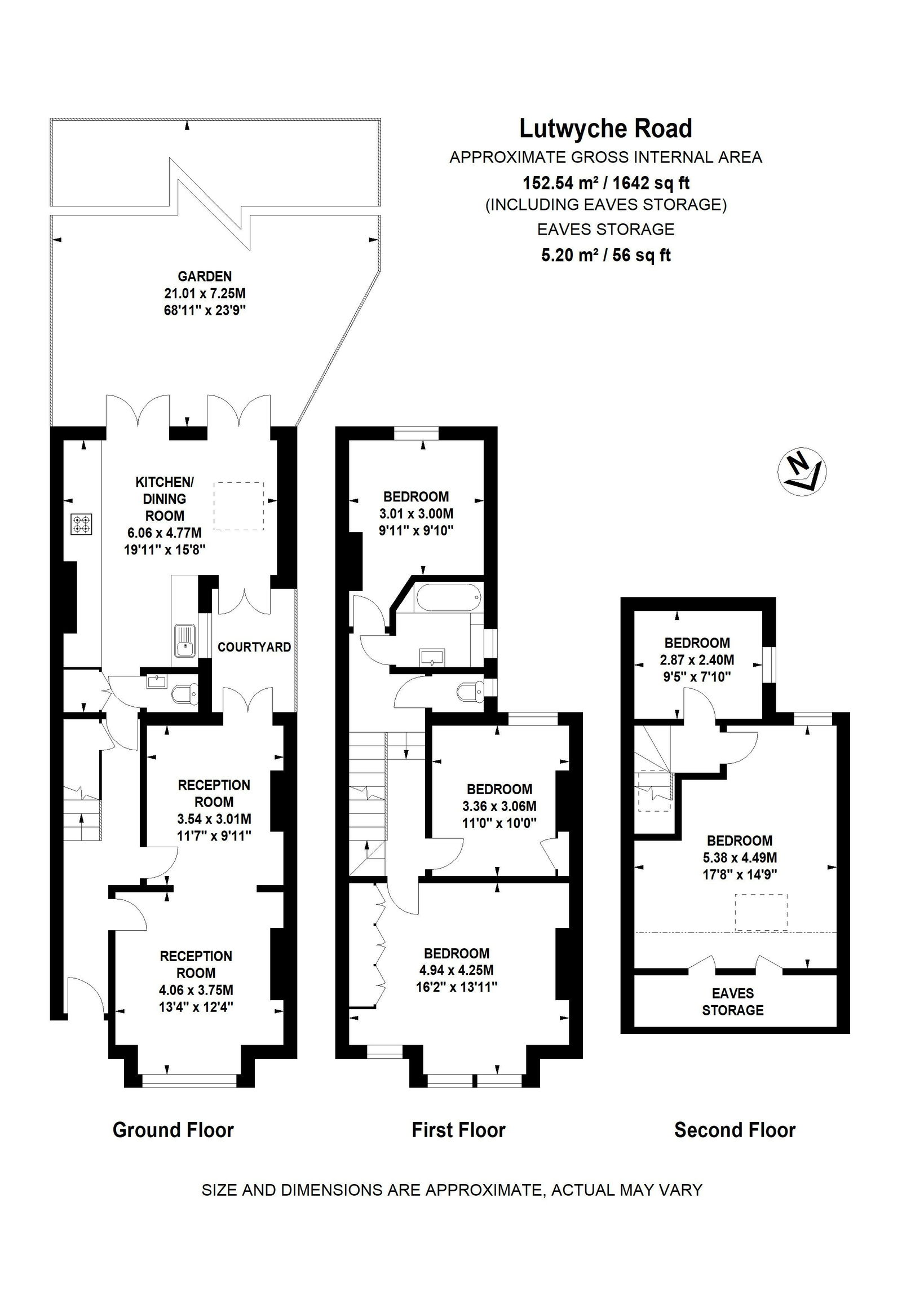 5 bed terraced house for sale in Lutwyche Road, London, SE6 4EP - Property floorplan