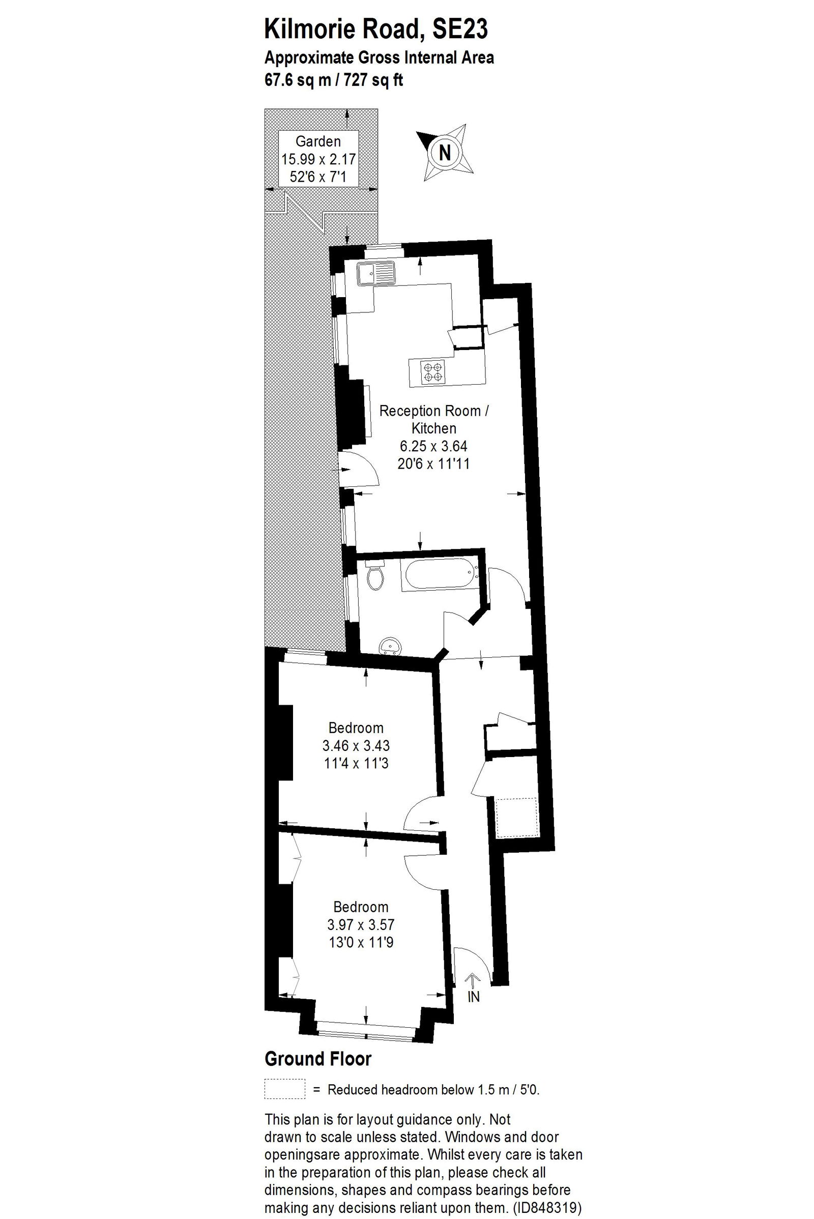 2 bed apartment for sale in Kilmorie Road, Forest Hill, London, SE23 2SP - Property floorplan
