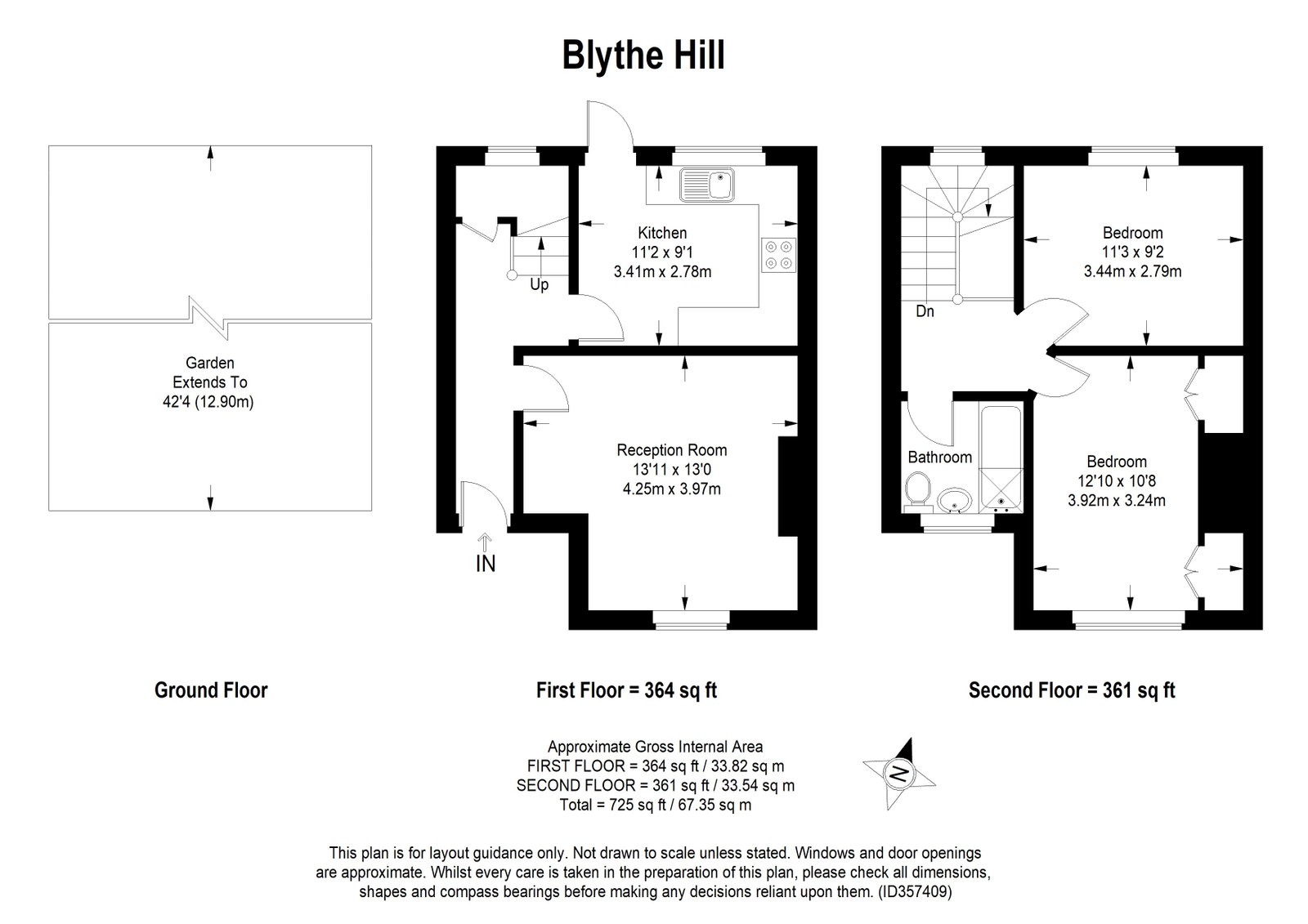2 bed flat to rent in Blythe Hill, London, SE6 4UL - Property floorplan