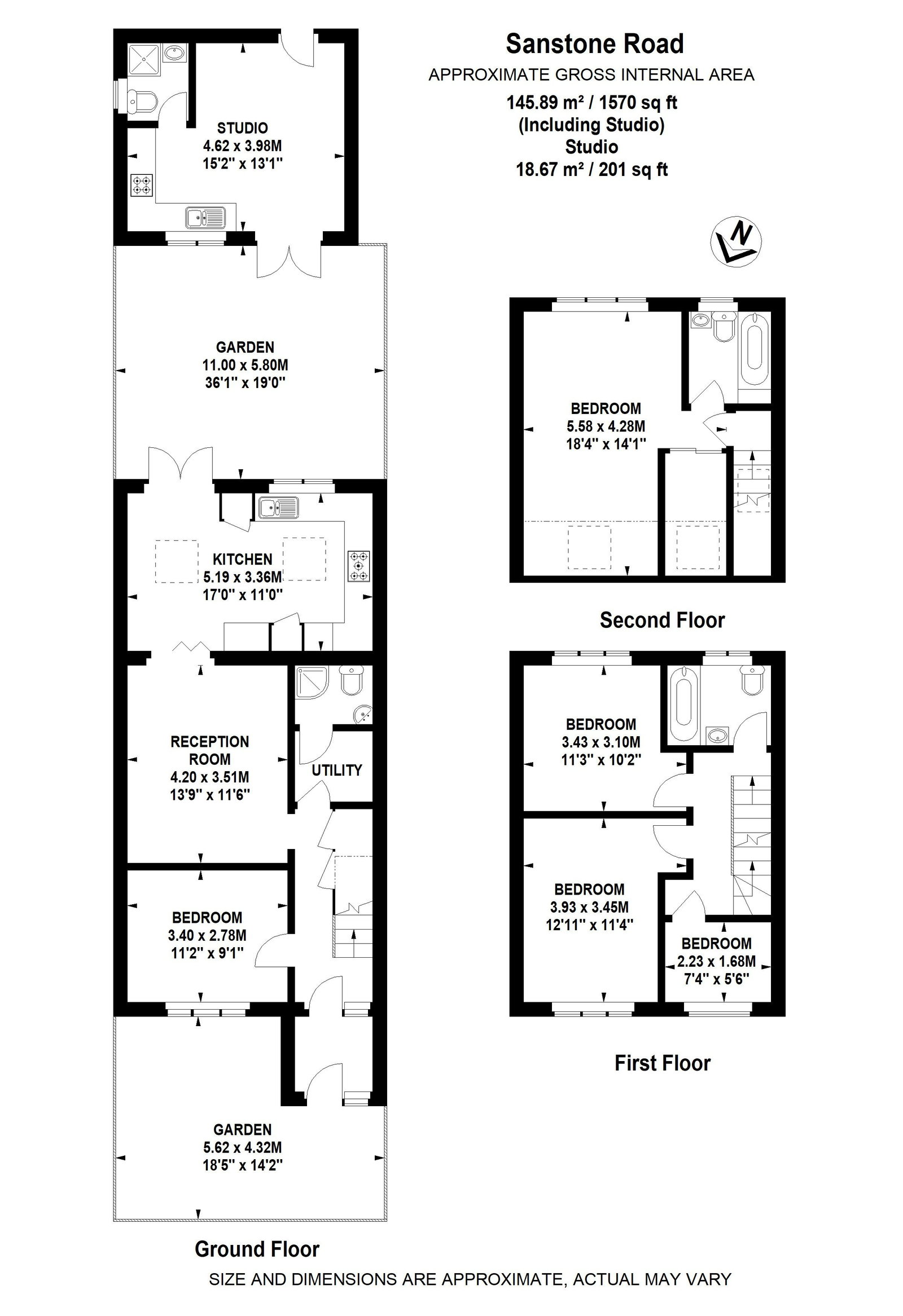 4 bed terraced house for sale in Sandstone Road, London, SE12 0UU - Property floorplan