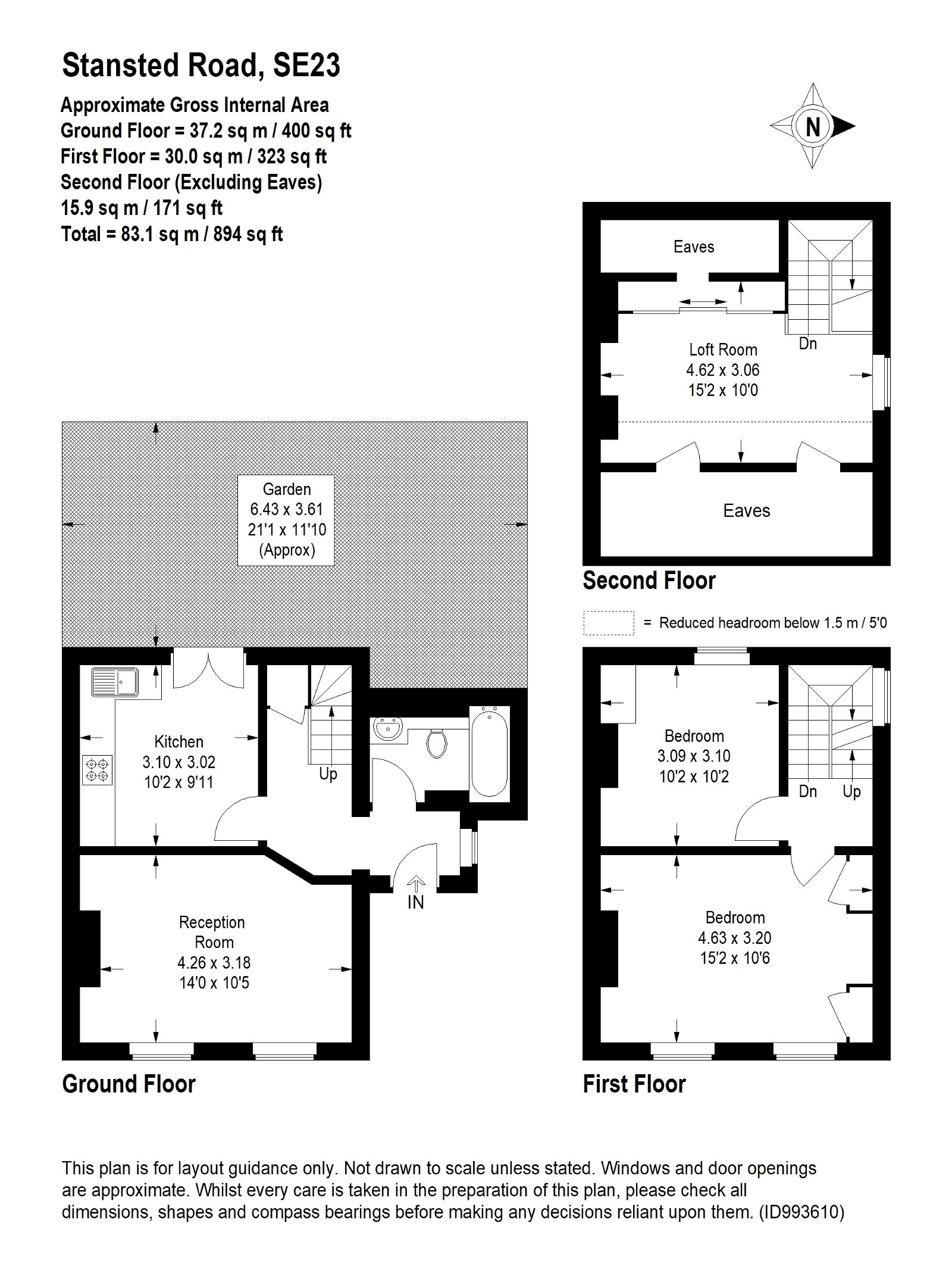 2 bed semi-detached house to rent in Stanstead Road, London, SE23 1HG - Property floorplan