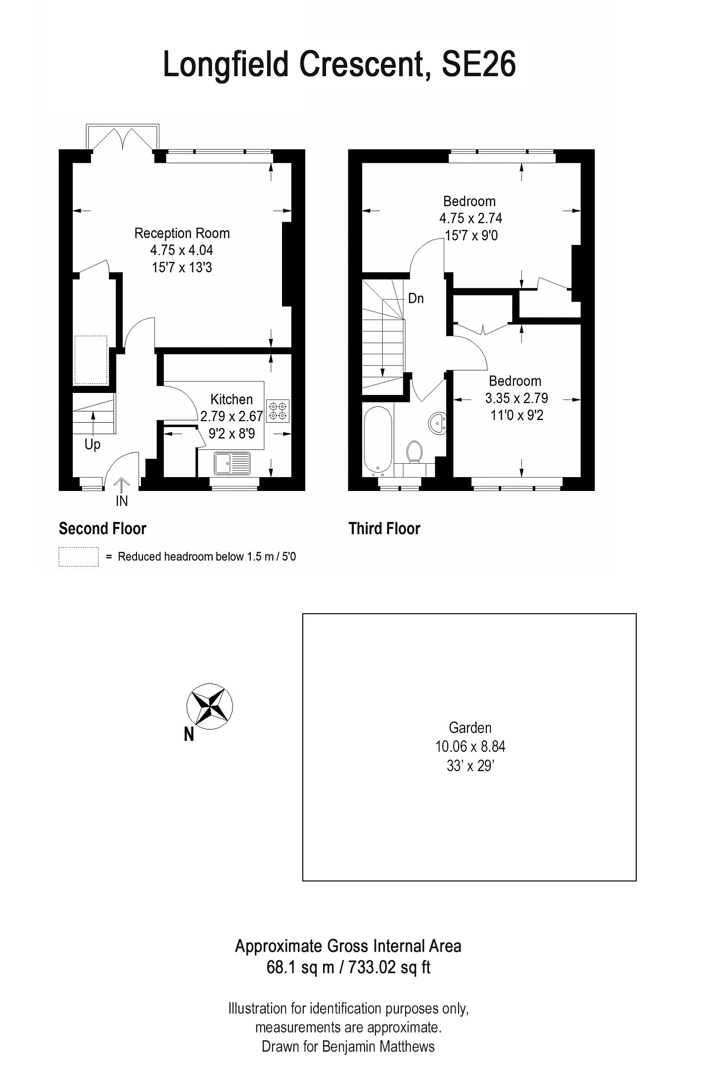 2 bed flat for sale in Longfield Crescent, London, SE26 4DU - Property floorplan