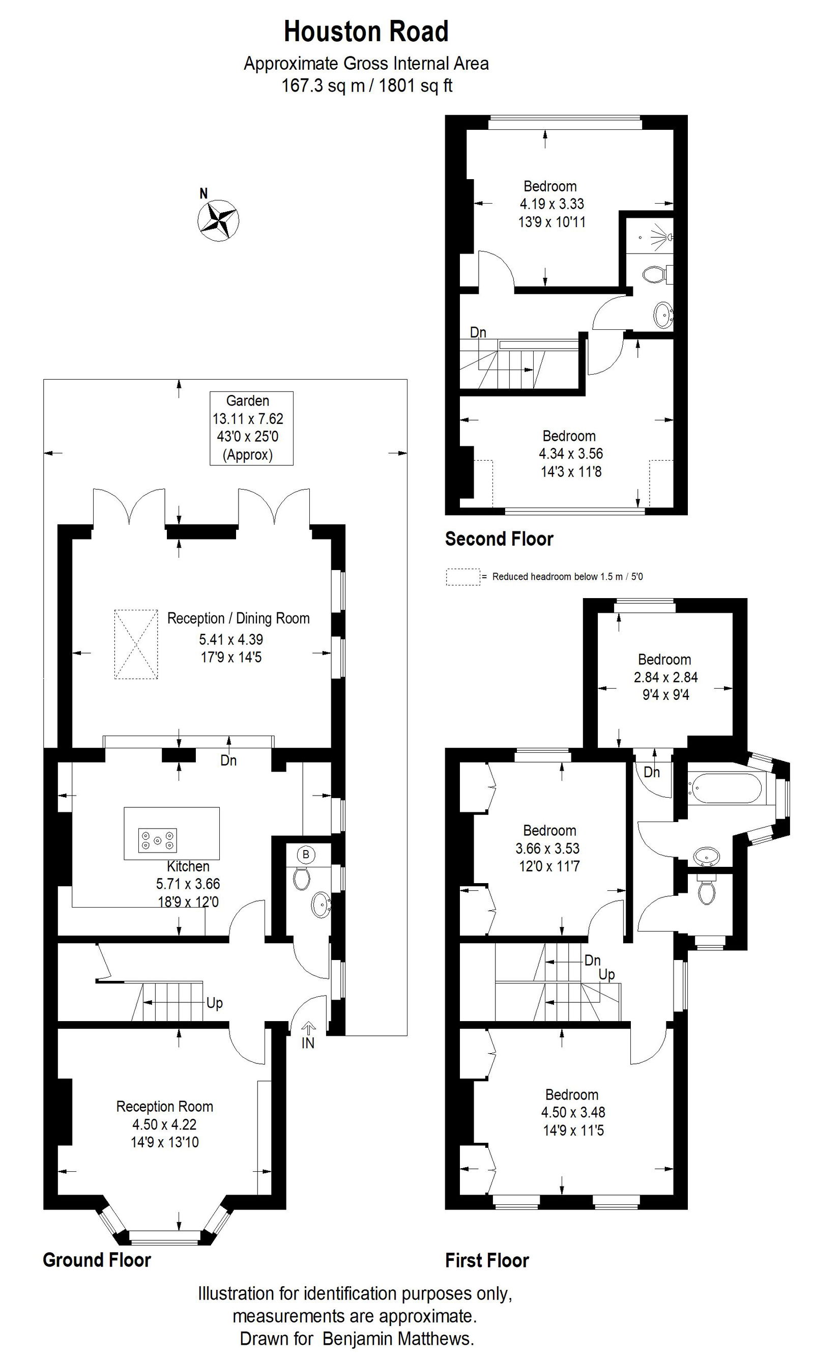 5 bed semi-detached house to rent in Houston Road, London, SE23 2RJ - Property floorplan