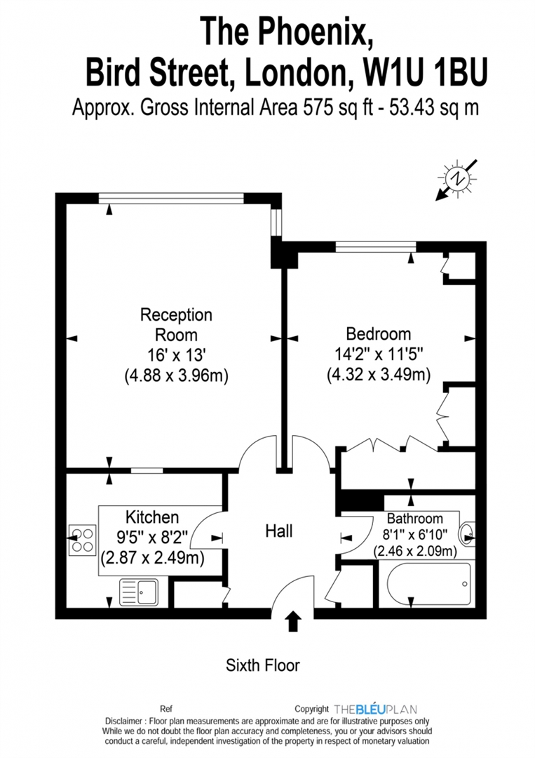 1 bed apartment to rent in The Phoenix - Property floorplan