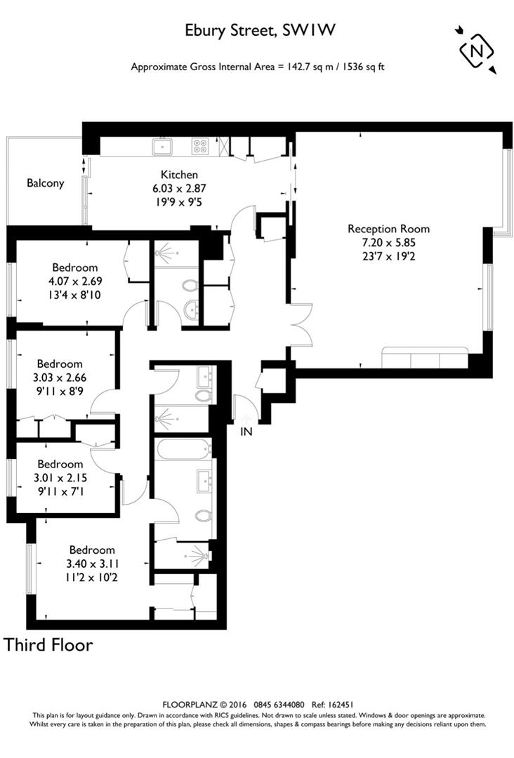 4 bed apartment for sale in Ebury Street, London - Property floorplan