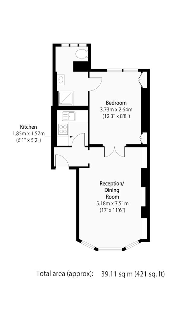 1 bed house for sale in Carrington Street, London - Property floorplan