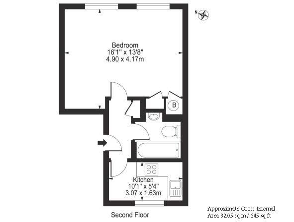 1 bed apartment to rent in Cleveland Street, London - Property floorplan