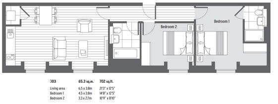 2 bed apartment to rent in Langwood House, Rickmansworth - Property floorplan