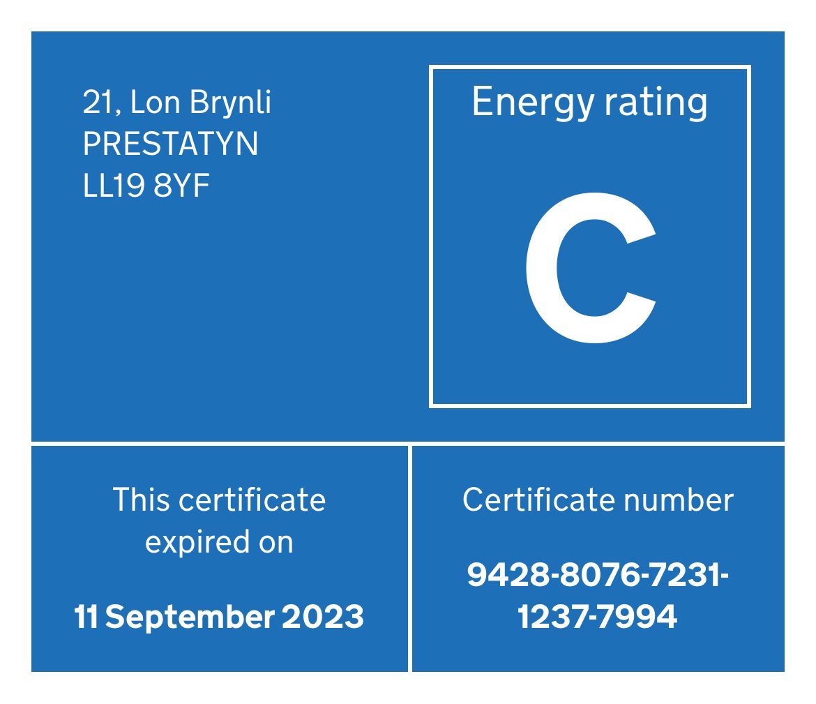 1 bed ground floor flat to rent in Lon Brynli, Prestatyn, LL19 8YF - Property EPC