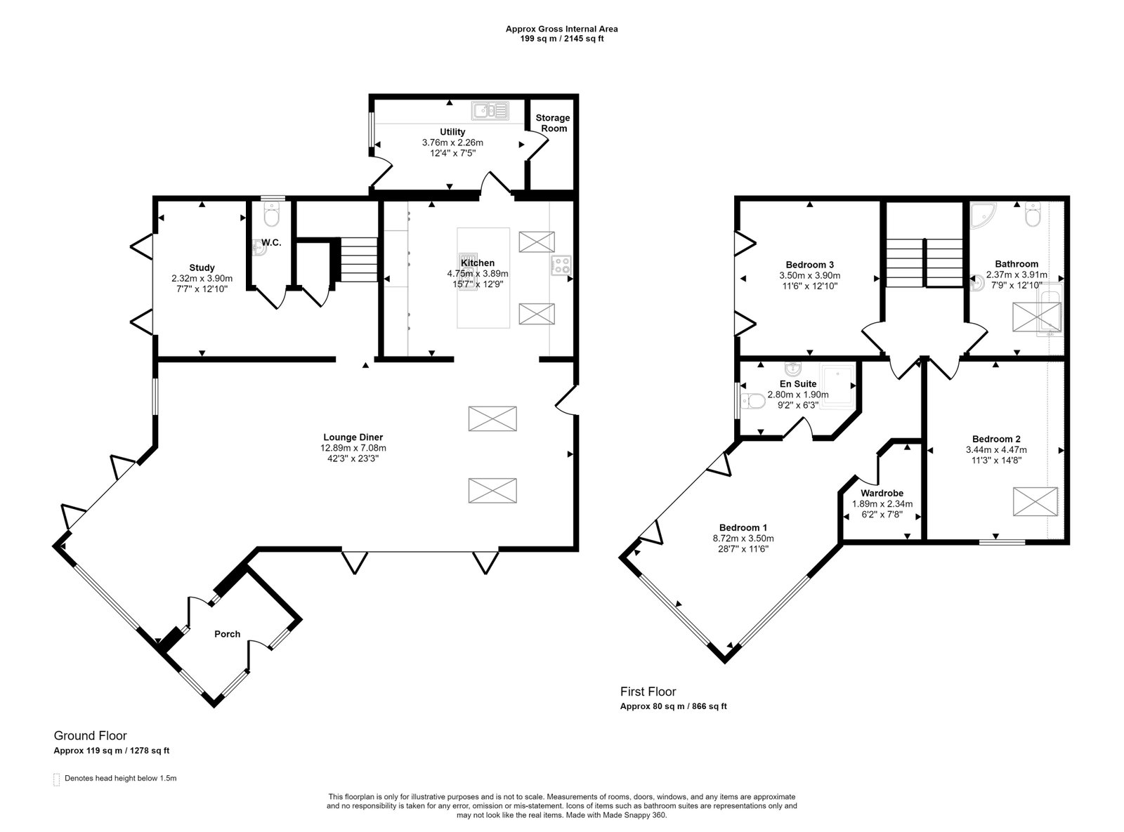 3 bed detached house for sale in Waterfall Road, Dyserth - Property floorplan