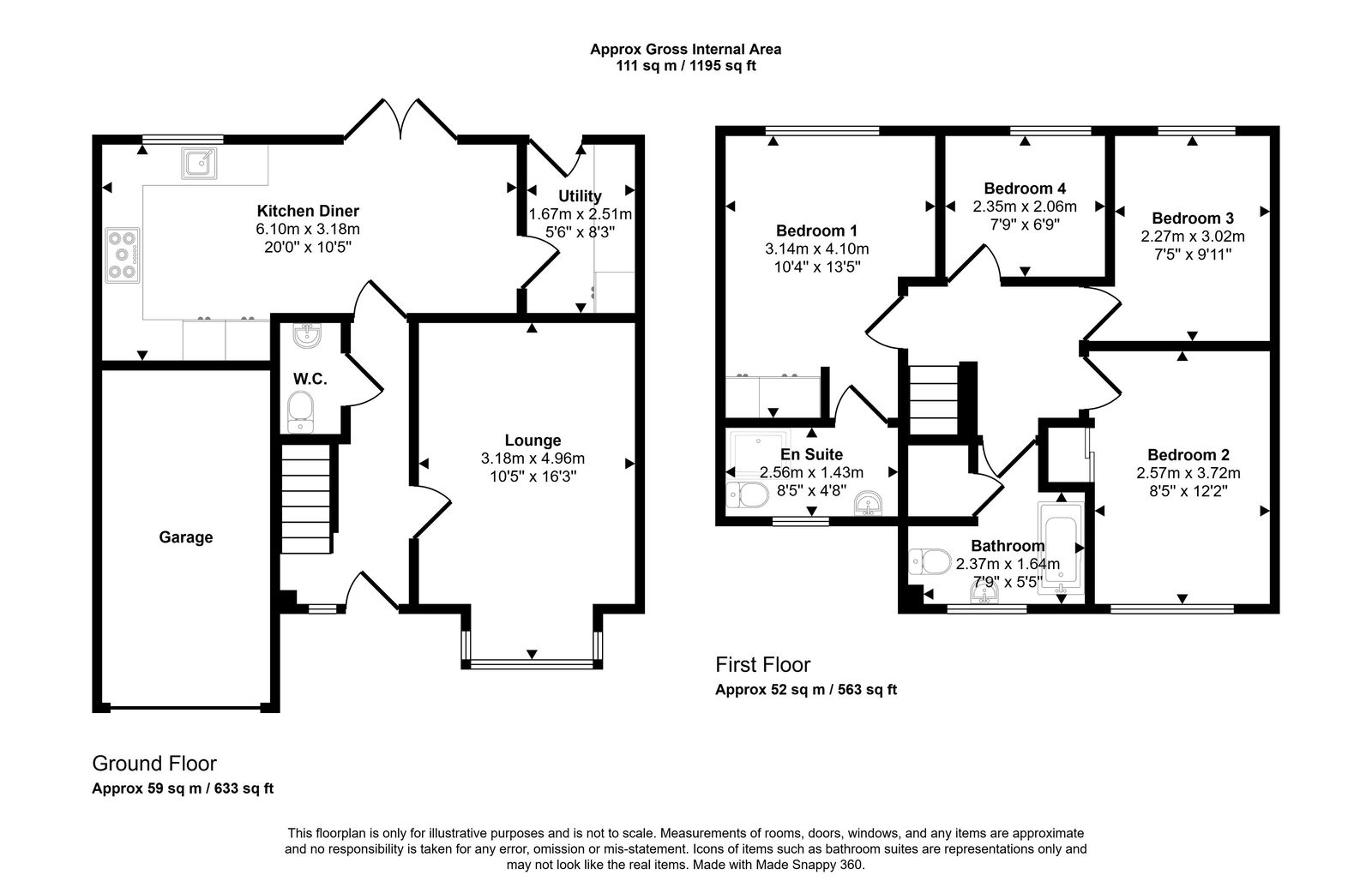 4 bed detached house for sale in Llys Walsh, Rhyl - Property floorplan