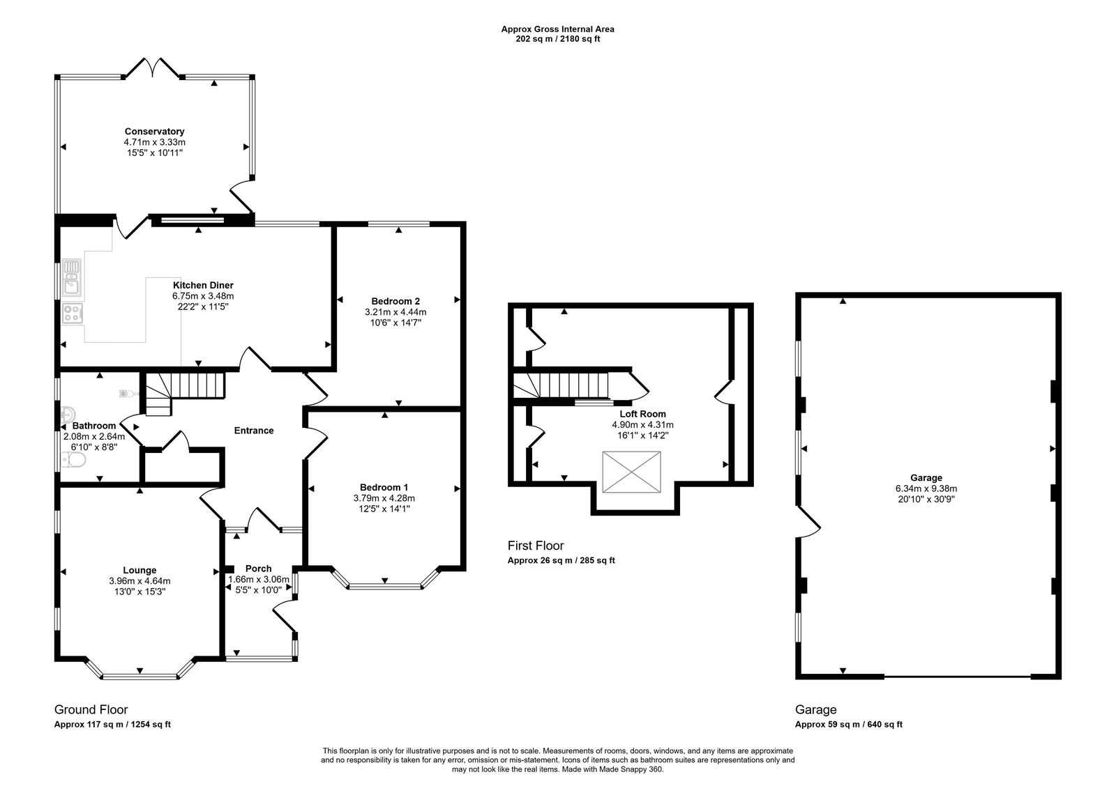 2 bed bungalow for sale in St. Asaph Road, Dyserth - Property floorplan