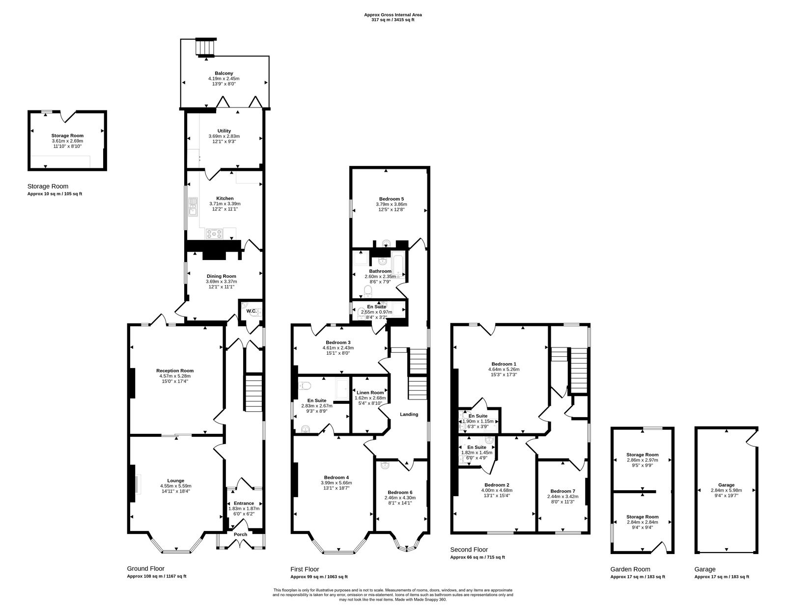 7 bed detached house for sale in Marine Drive, Rhyl, LL18 3AY - Property floorplan