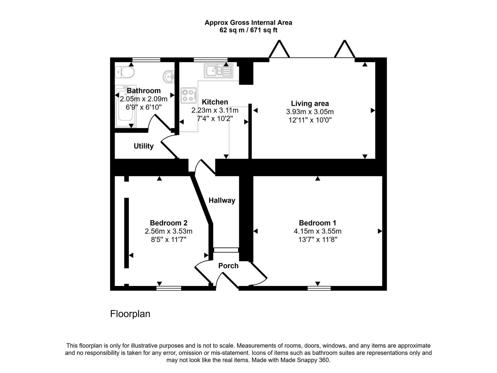 2 bed cottage for sale in Mostyn Road, Gronant - Property floorplan