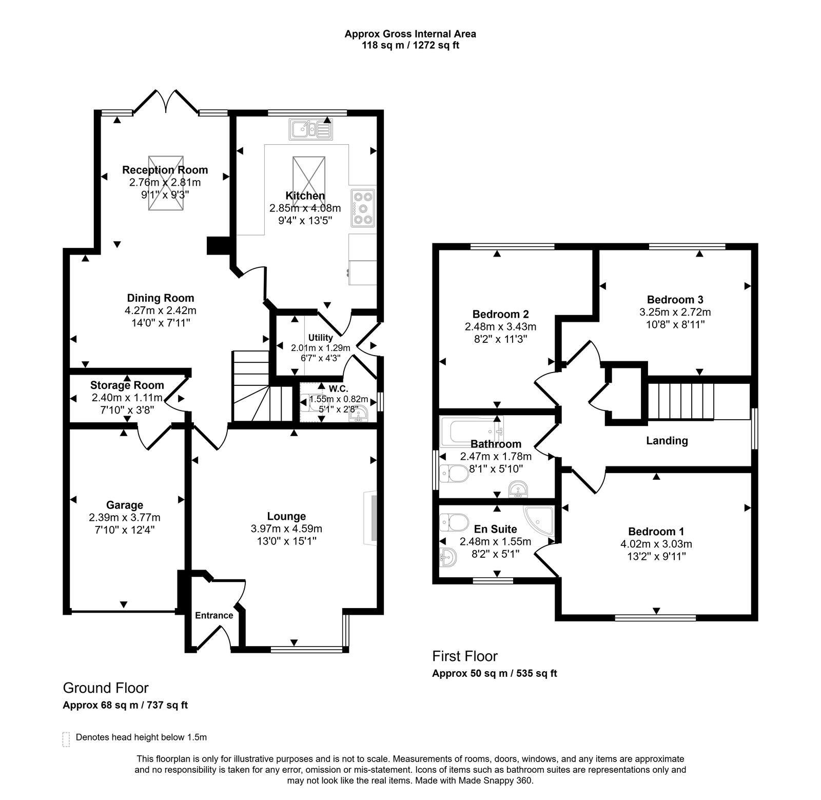 3 bed detached house for sale in Hazel Court, Rhyl - Property floorplan
