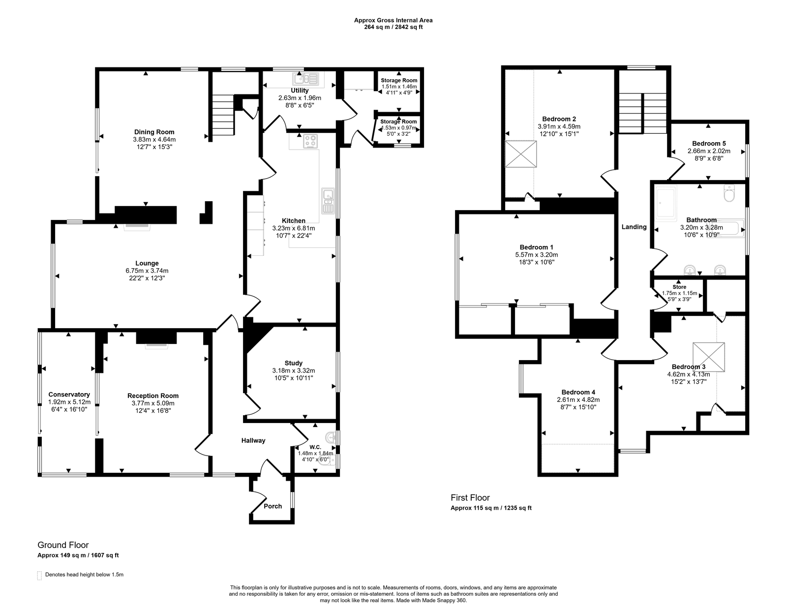 5 bed detached house for sale in Cwm Road, Dyserth - Property floorplan