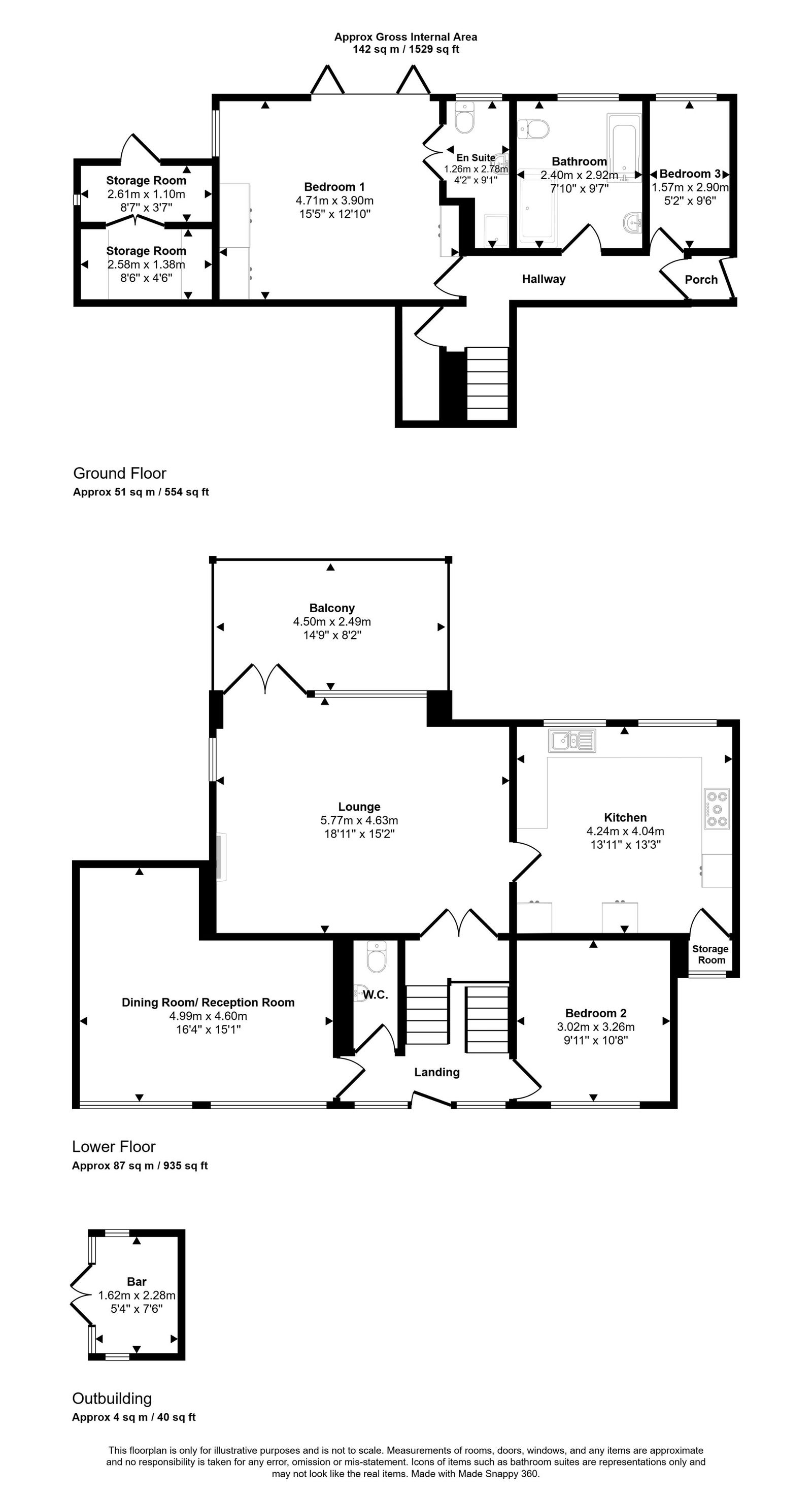 3 bed detached house for sale in Orme View Drive, Prestatyn, LL19 9PG - Property floorplan