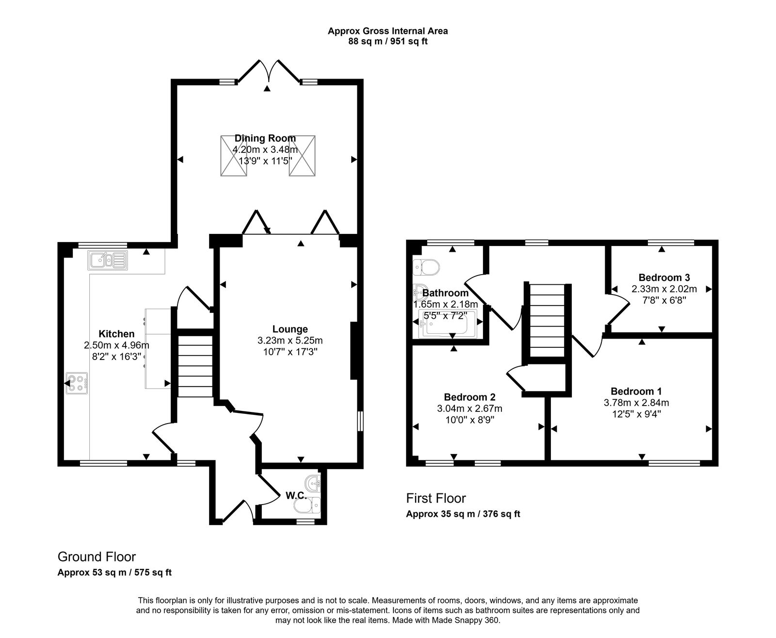 3 bed detached house for sale in Roseview Crescent, Kinmel Bay, LL18 5BY - Property floorplan