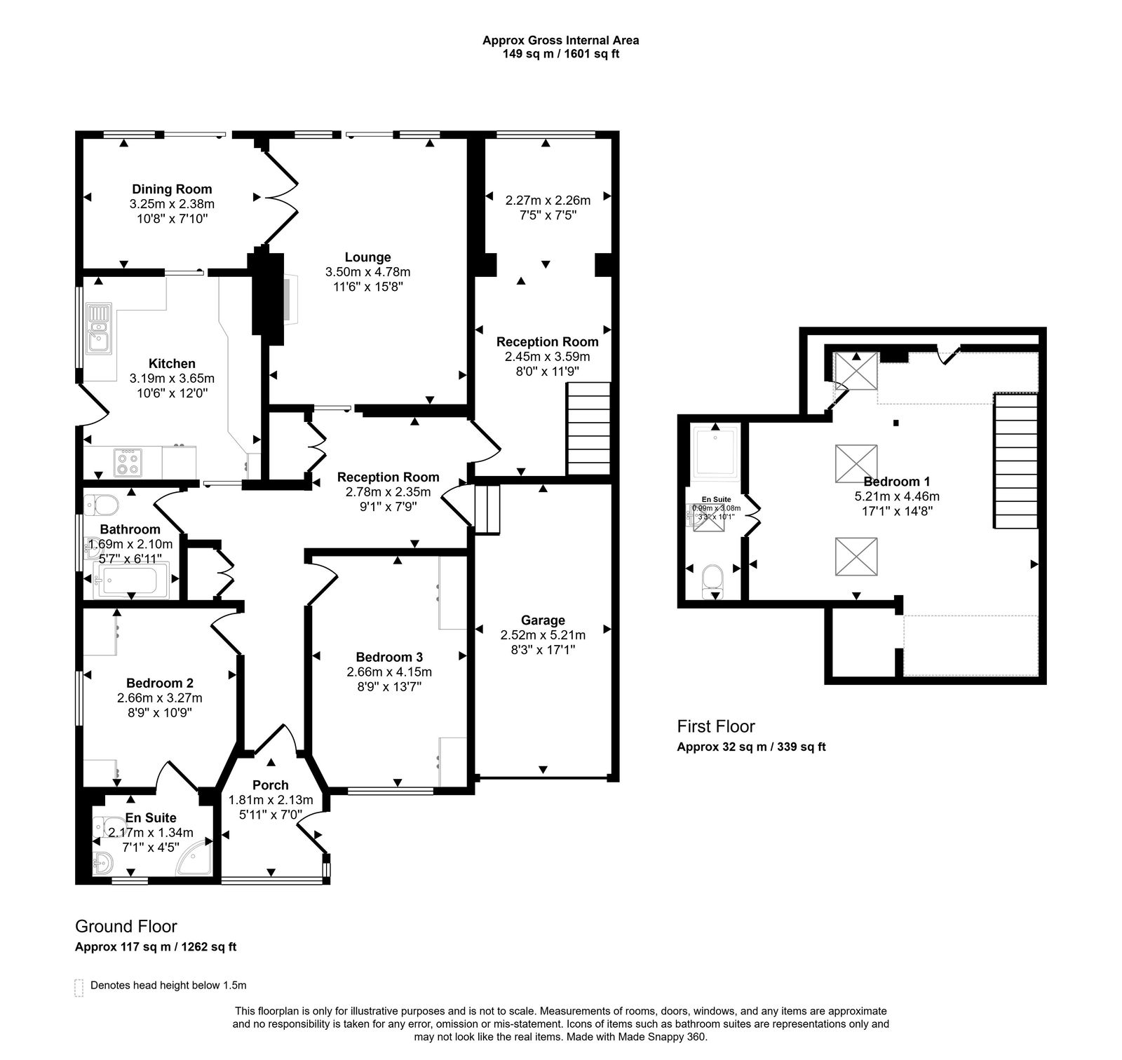 3 bed semi-detached bungalow for sale in Ffordd Ffynnon, Prestatyn, LL19 8BD - Property floorplan