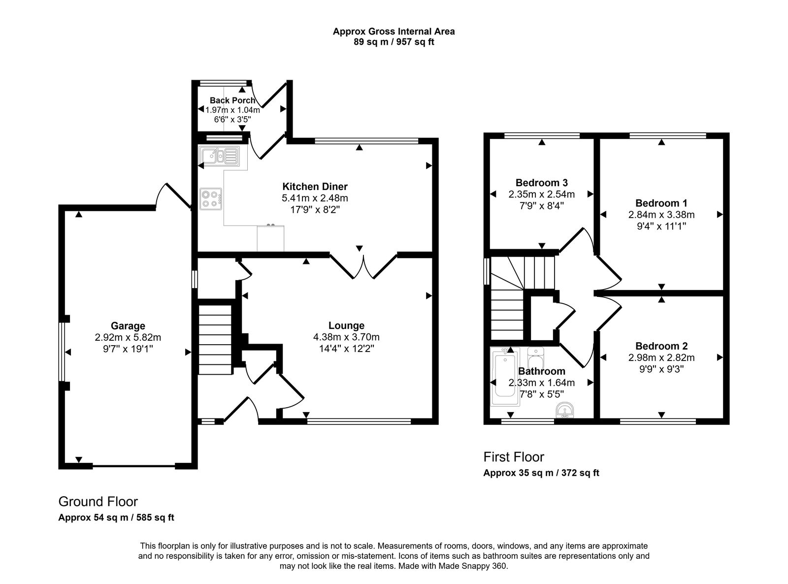 3 bed semi-detached house for sale in Min Y Don, Abergele, LL22 7NA - Property floorplan