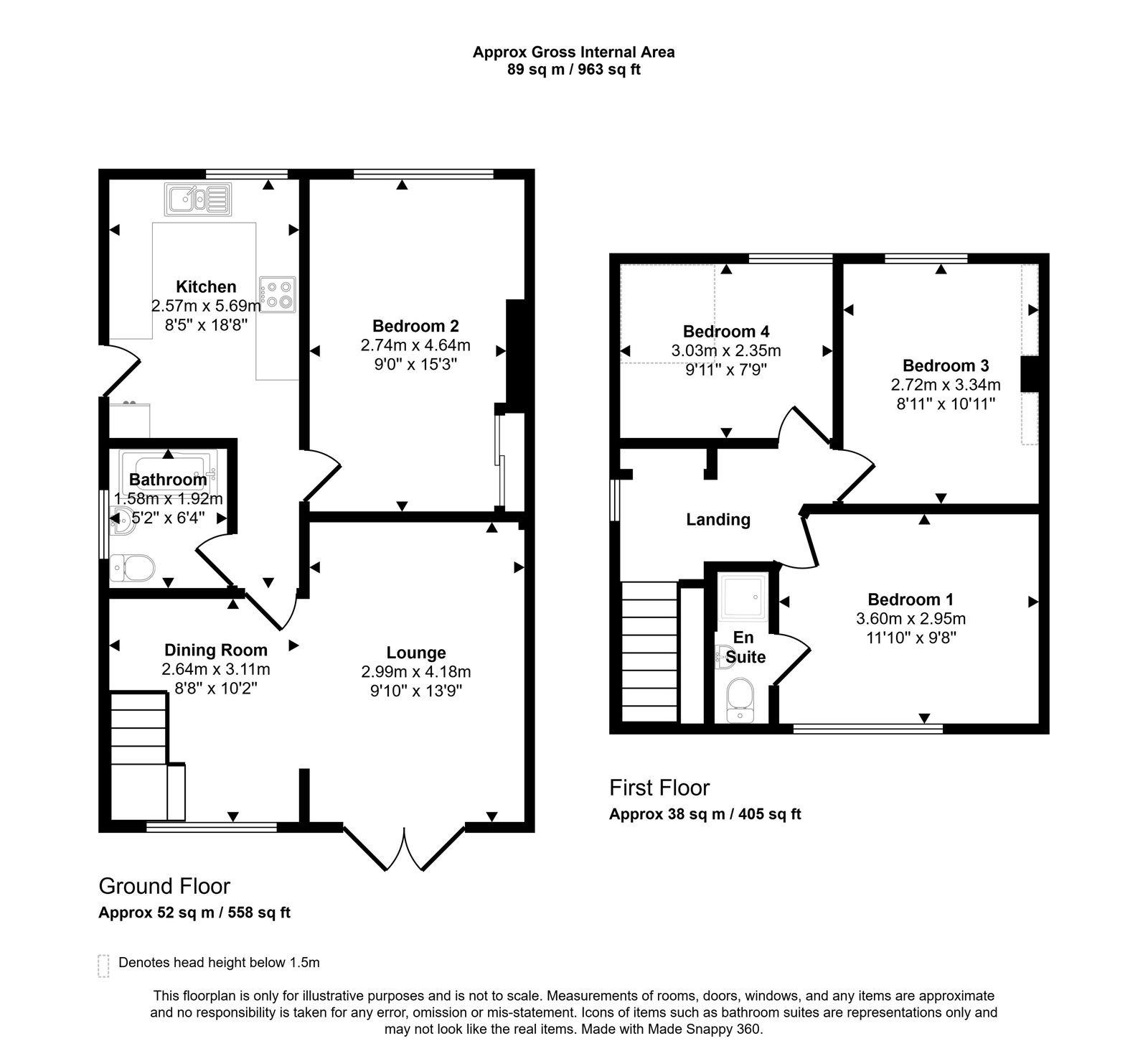 4 bed semi-detached bungalow for sale in Golden Grove, Rhyl, LL18 2RS - Property floorplan
