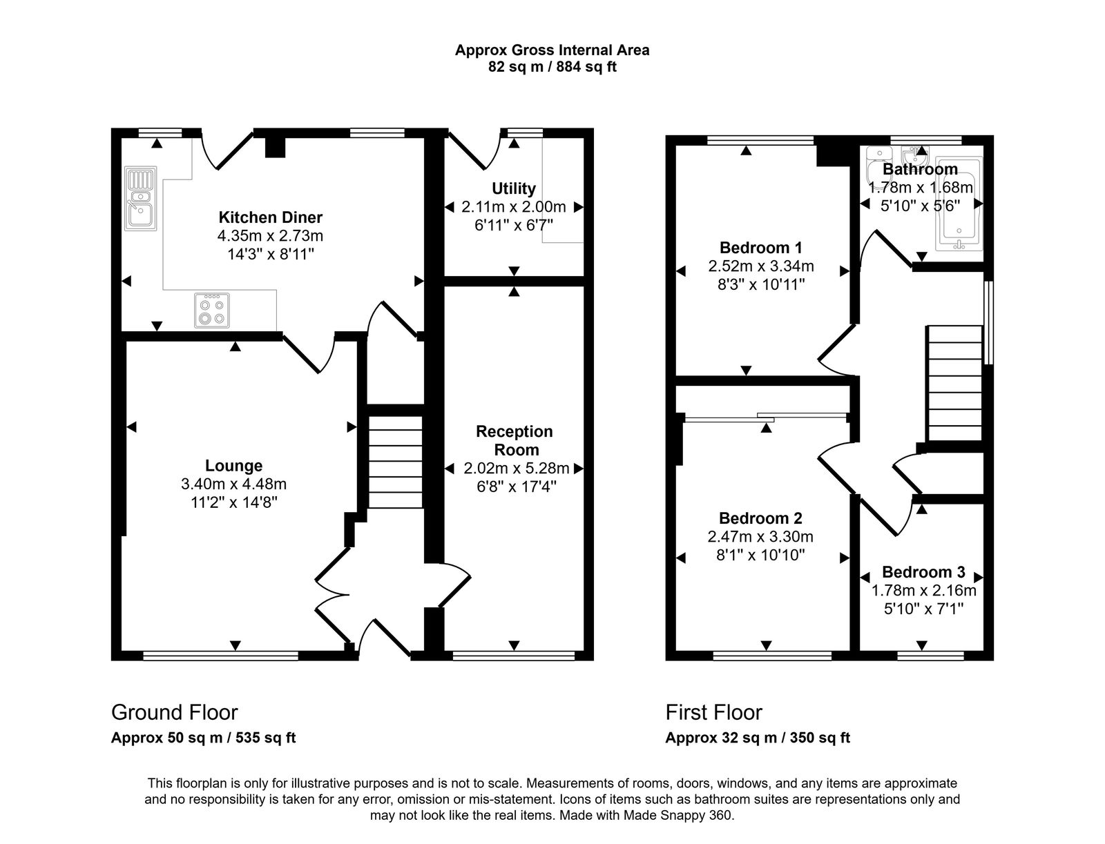 3 bed semi-detached house for sale in Rhodfa Maes Hir, Rhyl, LL18 4JF - Property floorplan