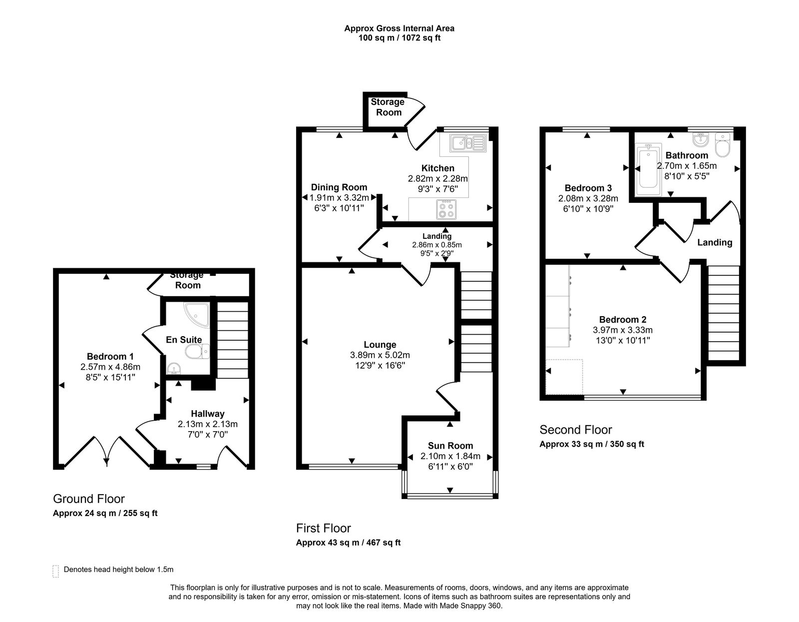 3 bed semi-detached house for sale in Ormeside, Penrhynside, LL30 3DY - Property floorplan