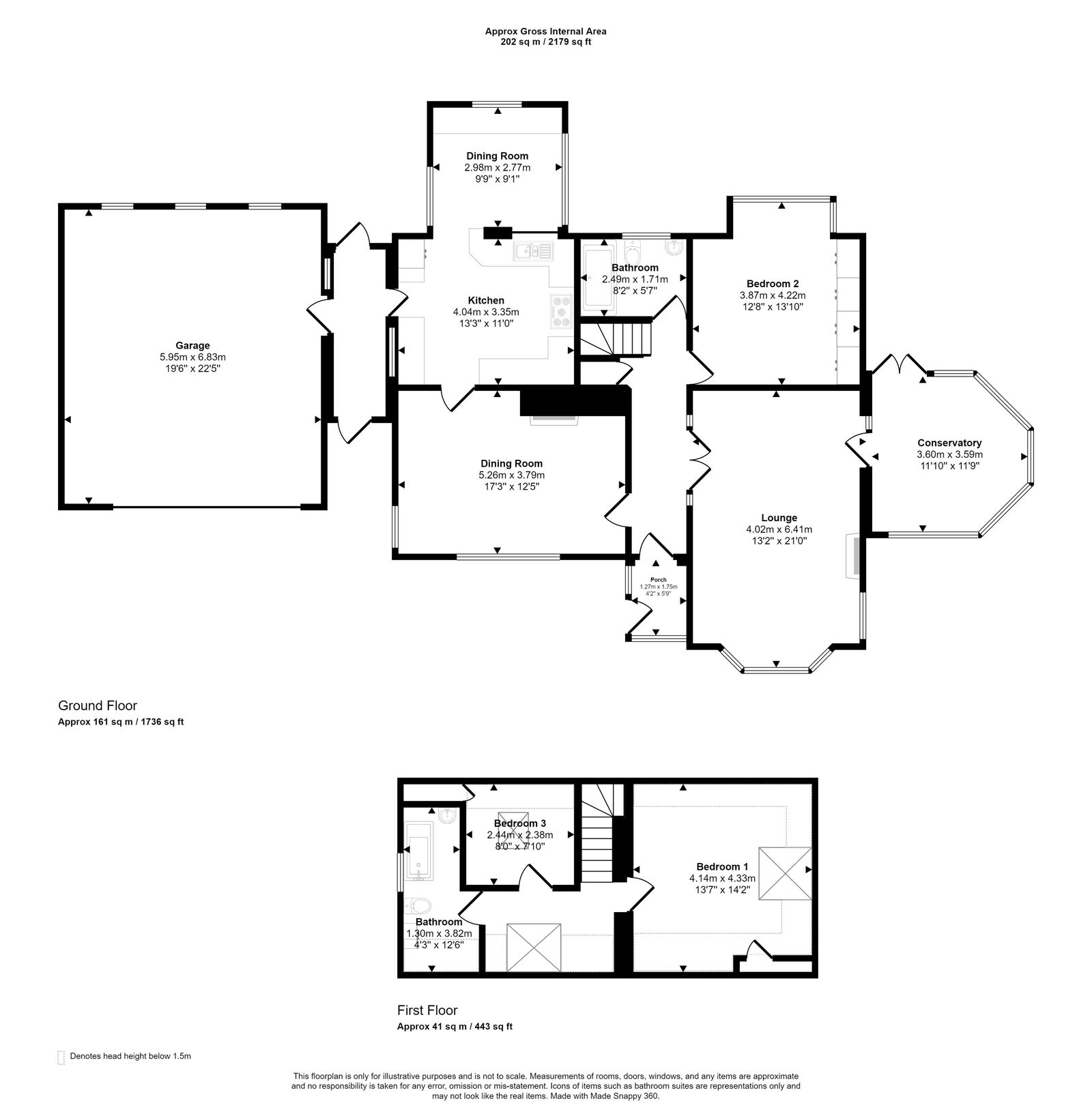 3 bed bungalow for sale in Talton Crescent, Prestatyn, LL19 9HD - Property floorplan