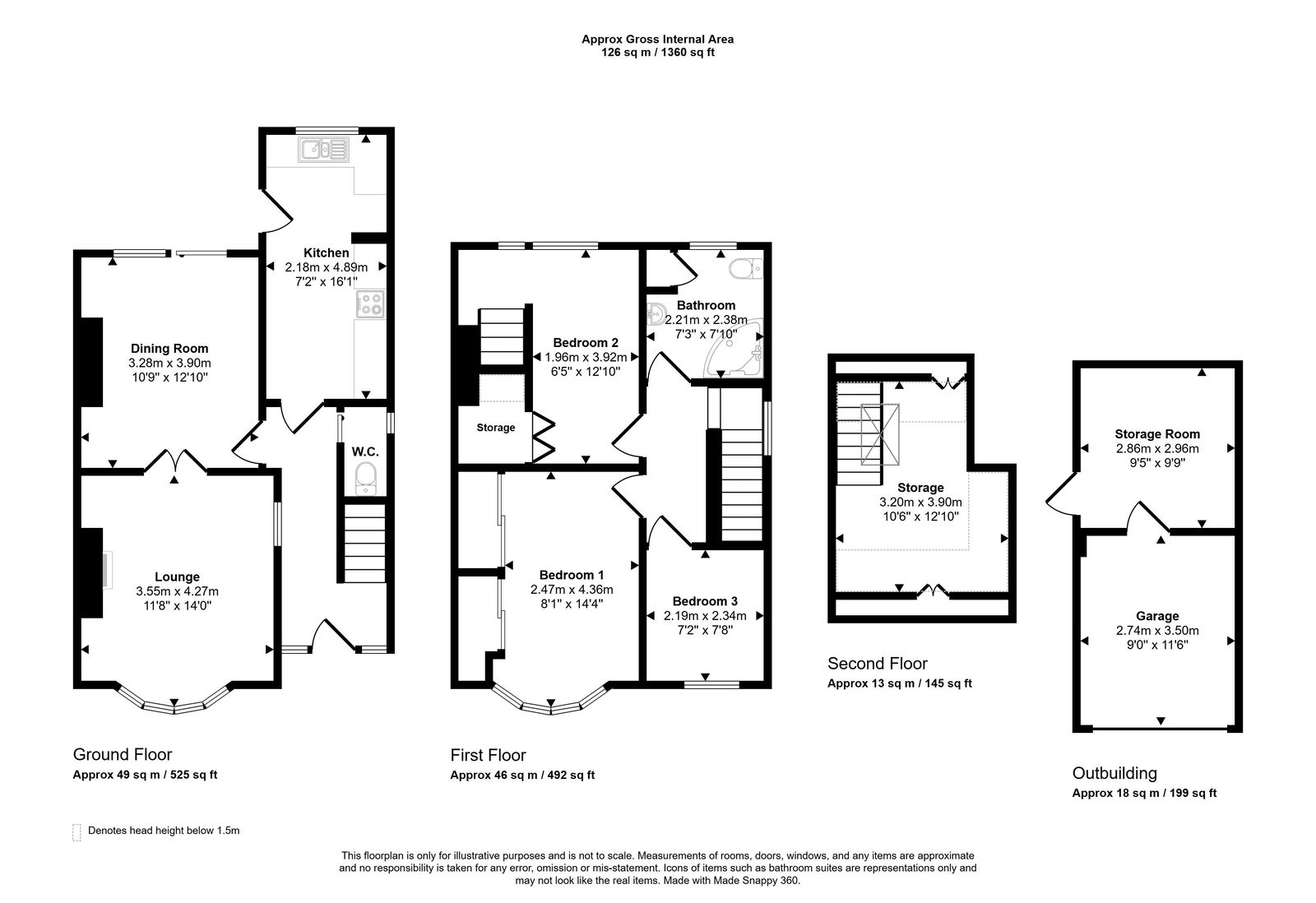 3 bed semi-detached house for sale in Clifton Park Road, Rhyl, LL18 4AL - Property floorplan