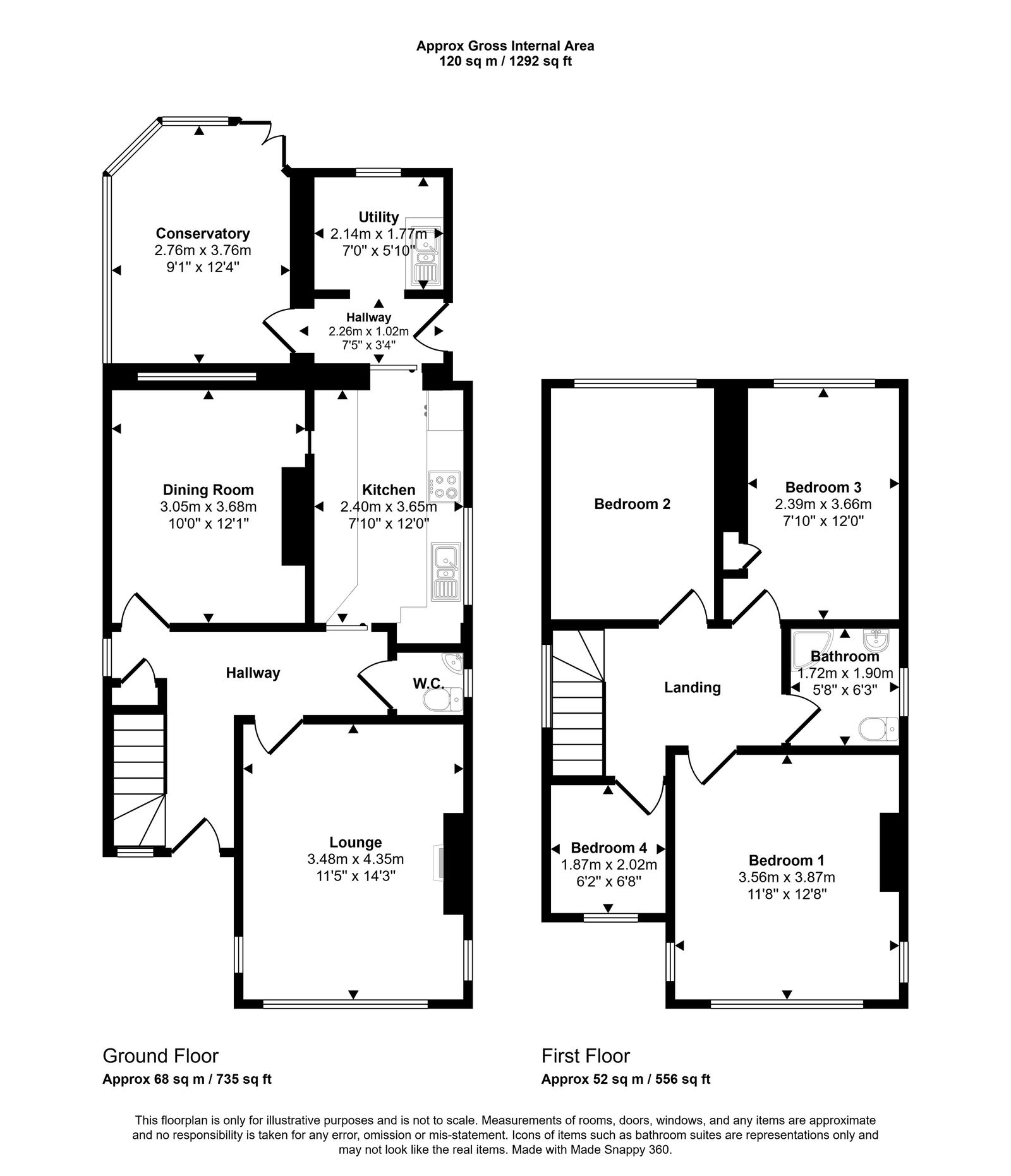 4 bed detached house for sale in North Drive, Rhyl - Property floorplan