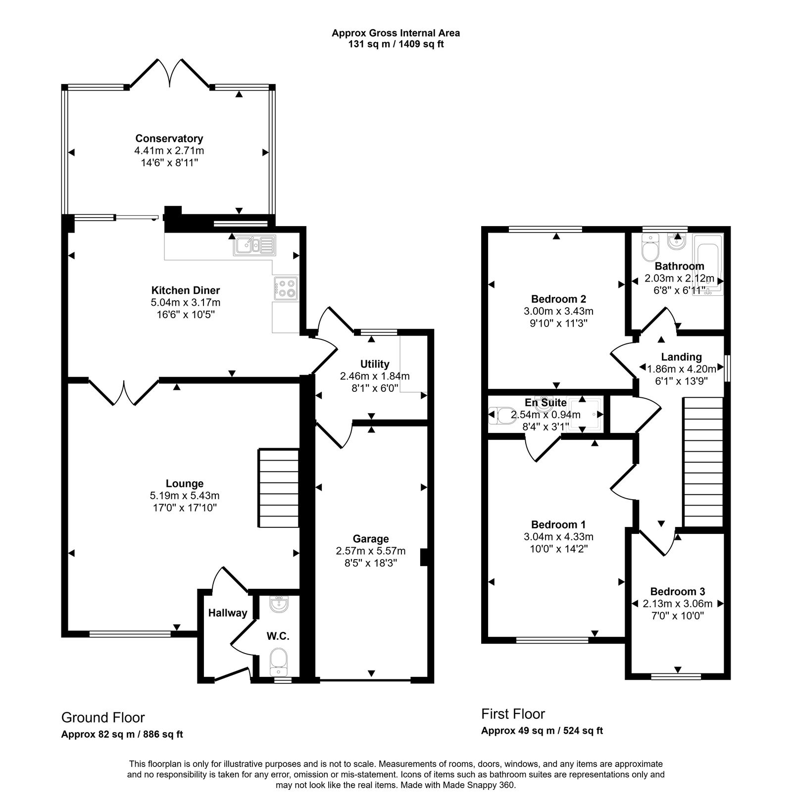 3 bed semi-detached house for sale in Gors Road, Towyn, LL22 9LS - Property floorplan