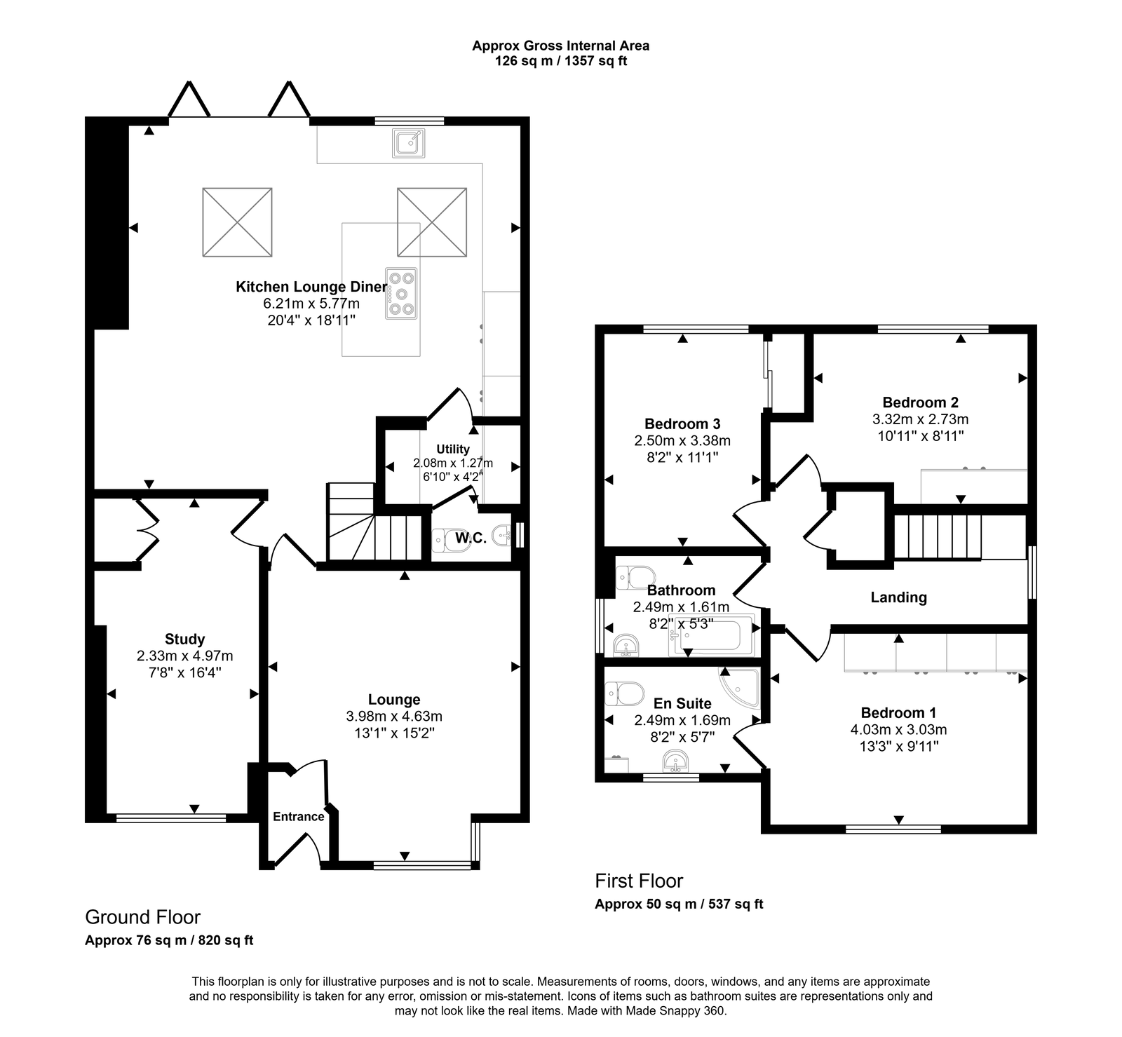 3 bed detached house for sale in Alder Court, Rhyl - Property floorplan