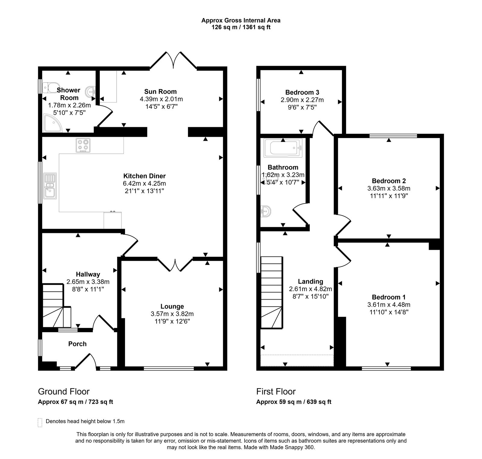 3 bed semi-detached house for sale in London Road, Trelawnyd, LL18 6DN - Property floorplan