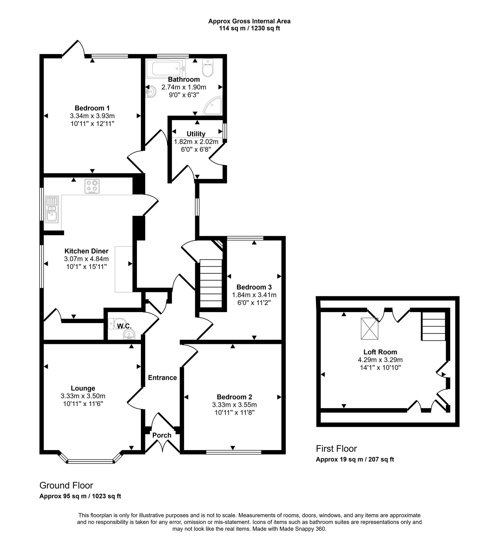 3 bed bungalow for sale in Moelwyn Avenue West, Kinmel Bay, LL18 5DR - Property floorplan