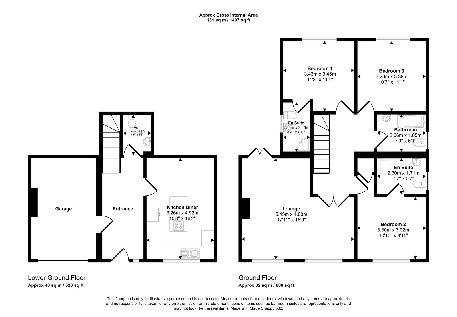 3 bed detached house for sale in Cae Felin, Betws Yn Rhos, LL22 8AZ - Property floorplan