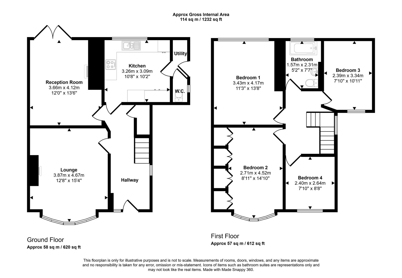 4 bed semi-detached house for sale in Highbury Crescent, Prestatyn, LL19 7PA - Property floorplan