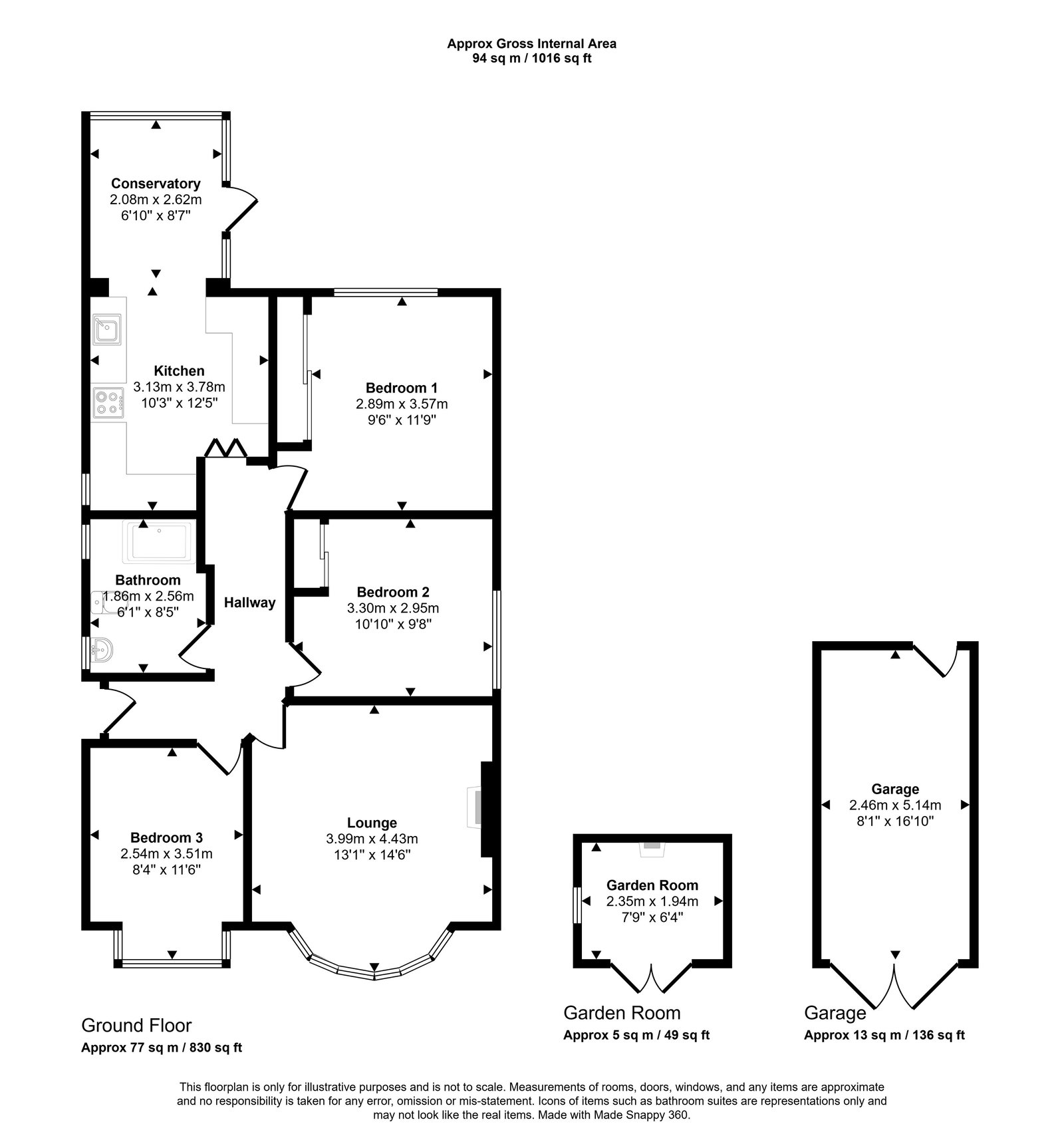 3 bed bungalow for sale in Oldgate Road, Prestatyn, LL19 7AU - Property floorplan