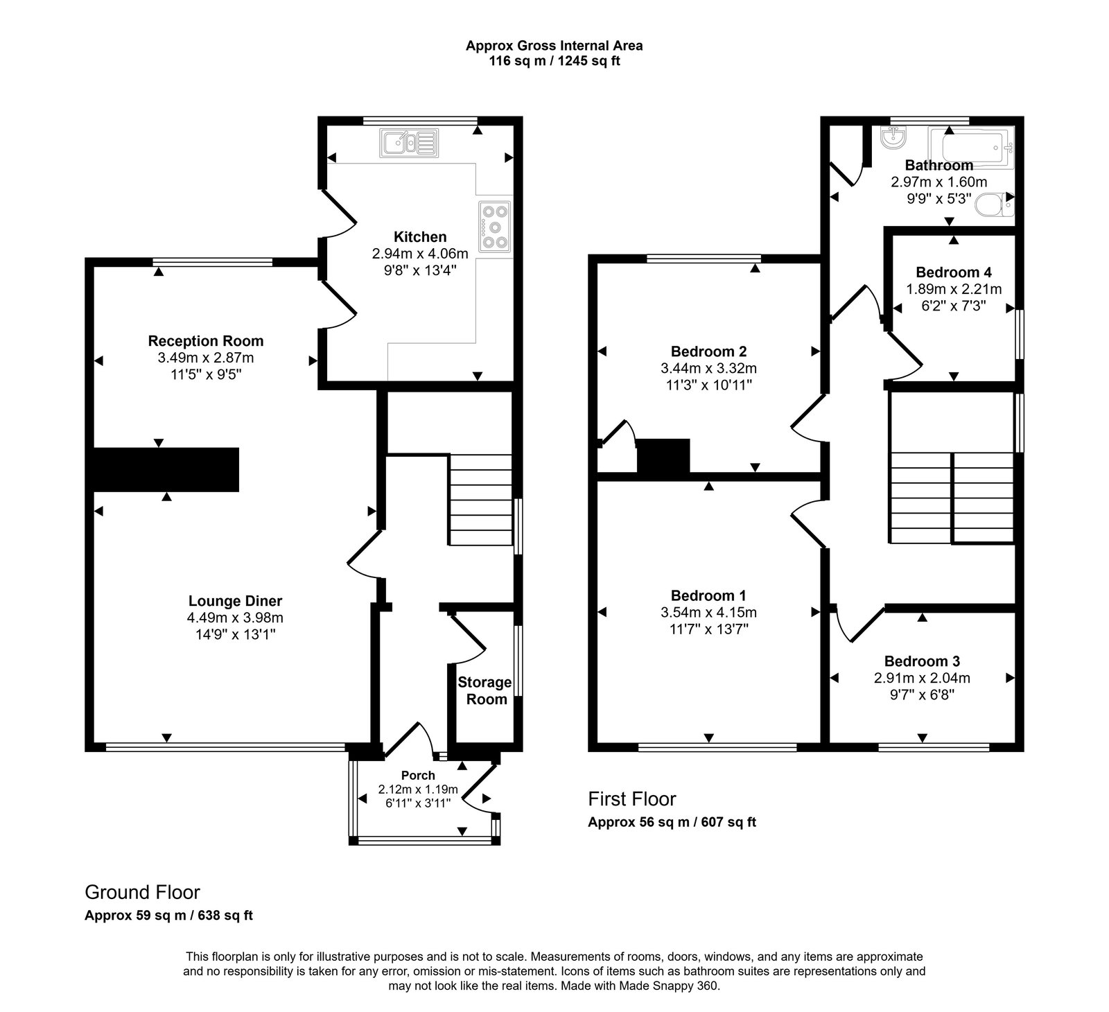 4 bed detached house for sale in North Drive, Rhyl - Property floorplan