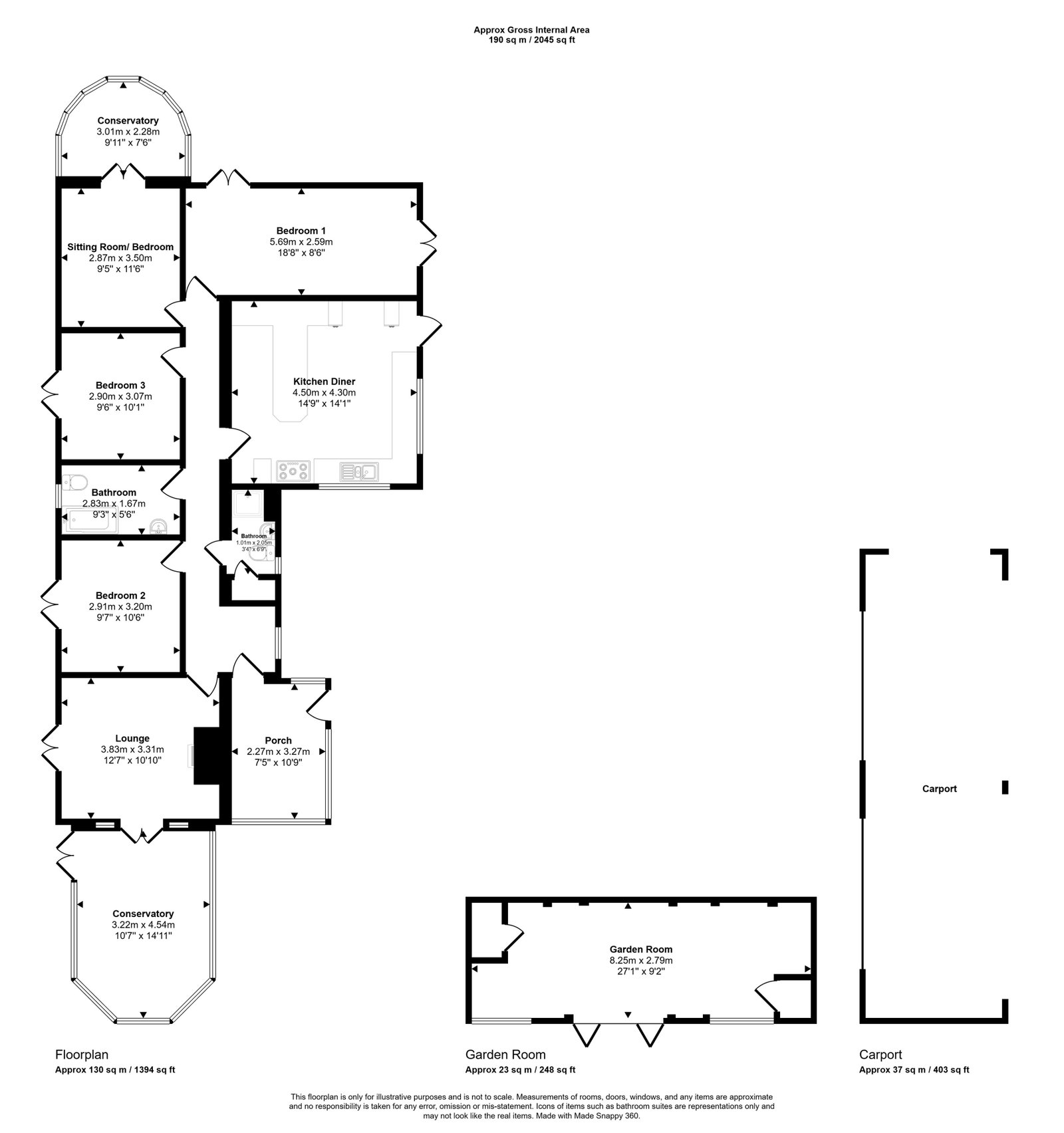 3 bed bungalow for sale in Avondale Drive, Rhyl, LL18 4EL - Property floorplan