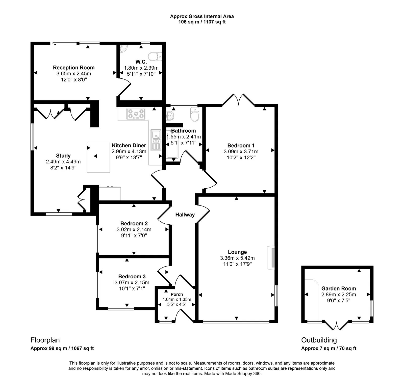 3 bed detached bungalow for sale in Barrfield Road, Rhuddlan, LL18 2RY - Property floorplan