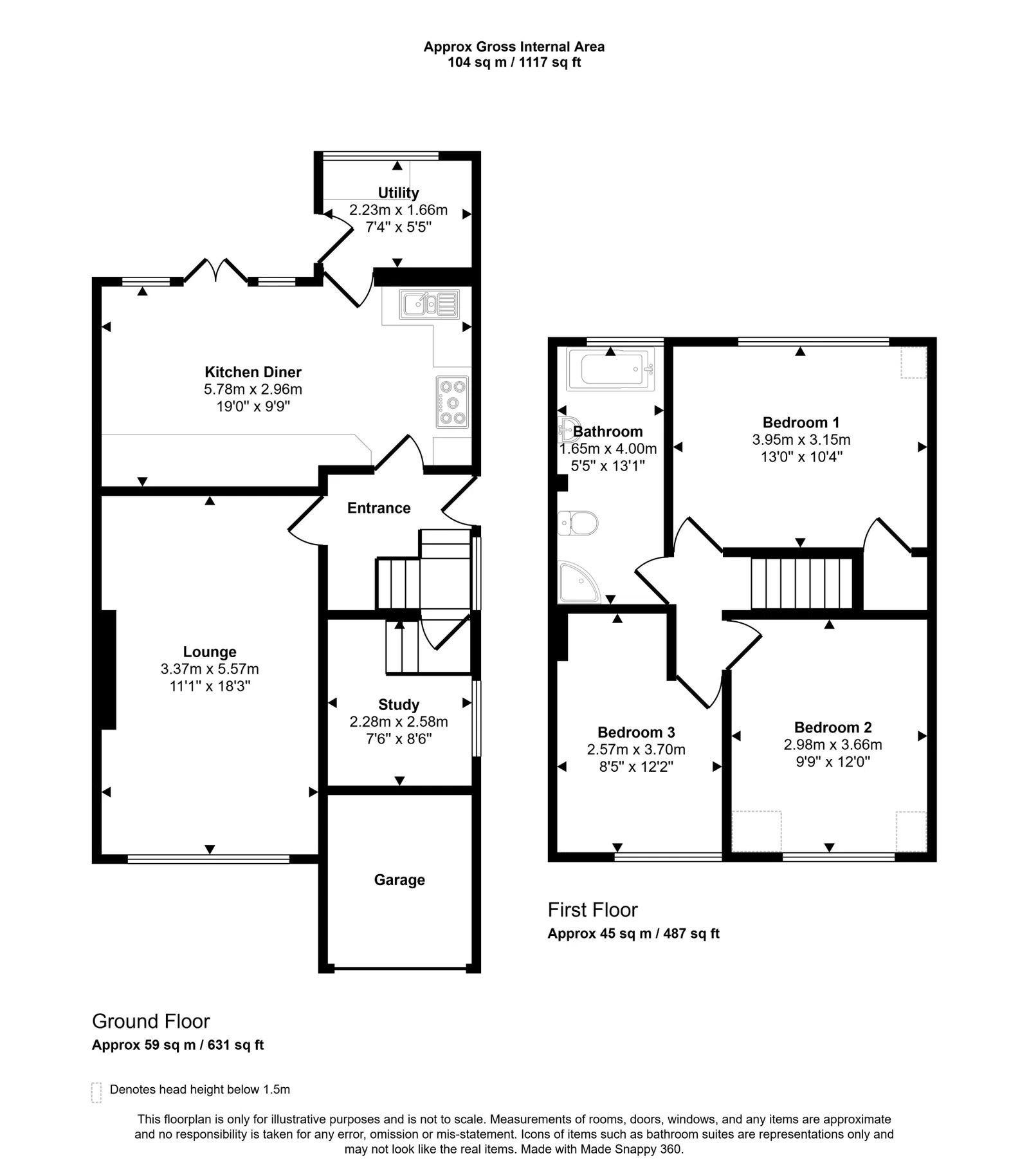 3 bed semi-detached house for sale in Bryn Morfa, Bodelwyddan, LL18 5TP - Property floorplan