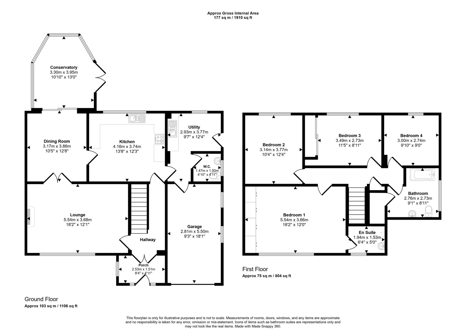 4 bed detached house for sale in Bryn Coed, St Asaph - Property floorplan