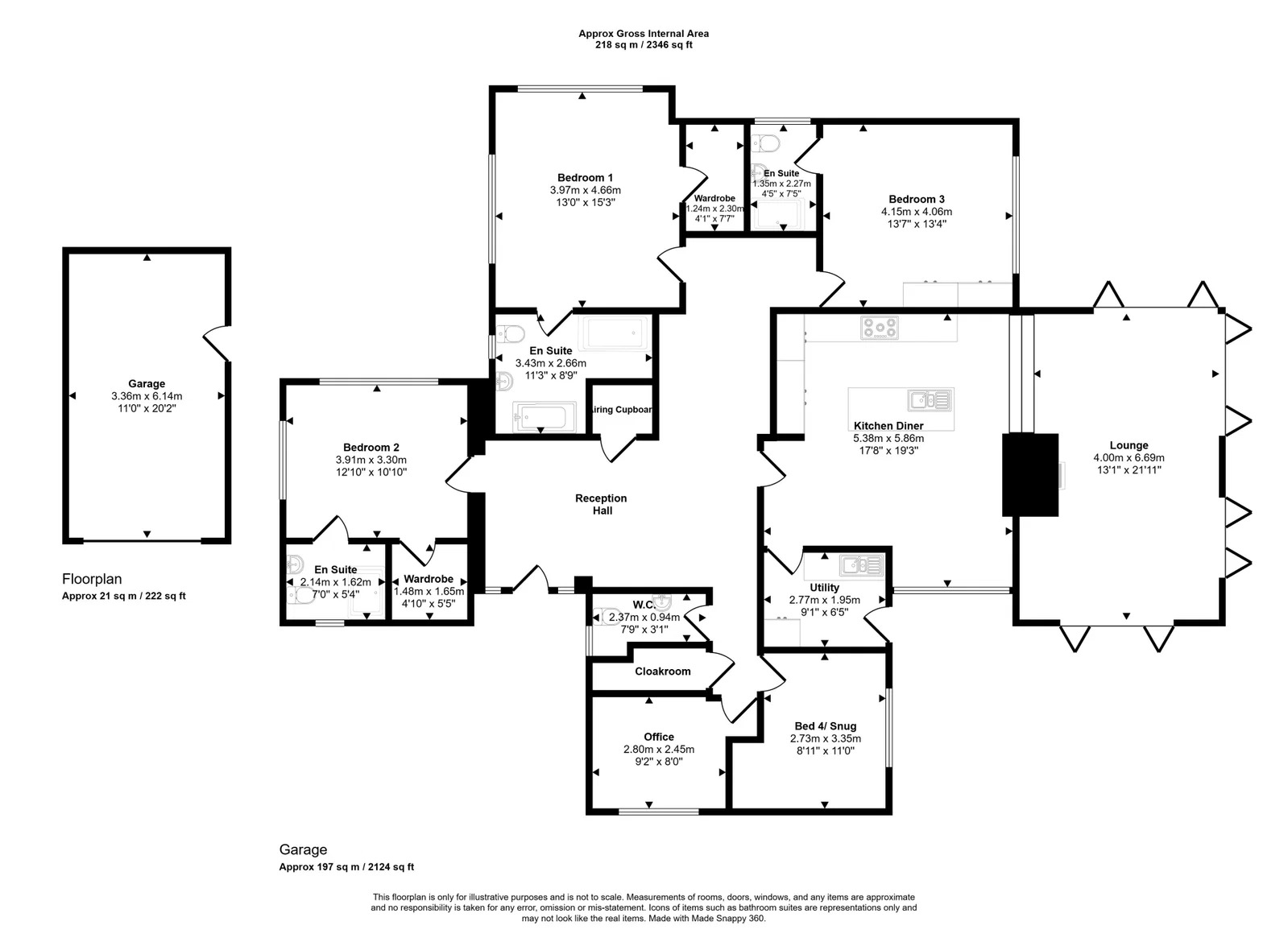 4 bed detached bungalow for sale in Mount Road, St. Asaph, LL17 0DH - Property floorplan
