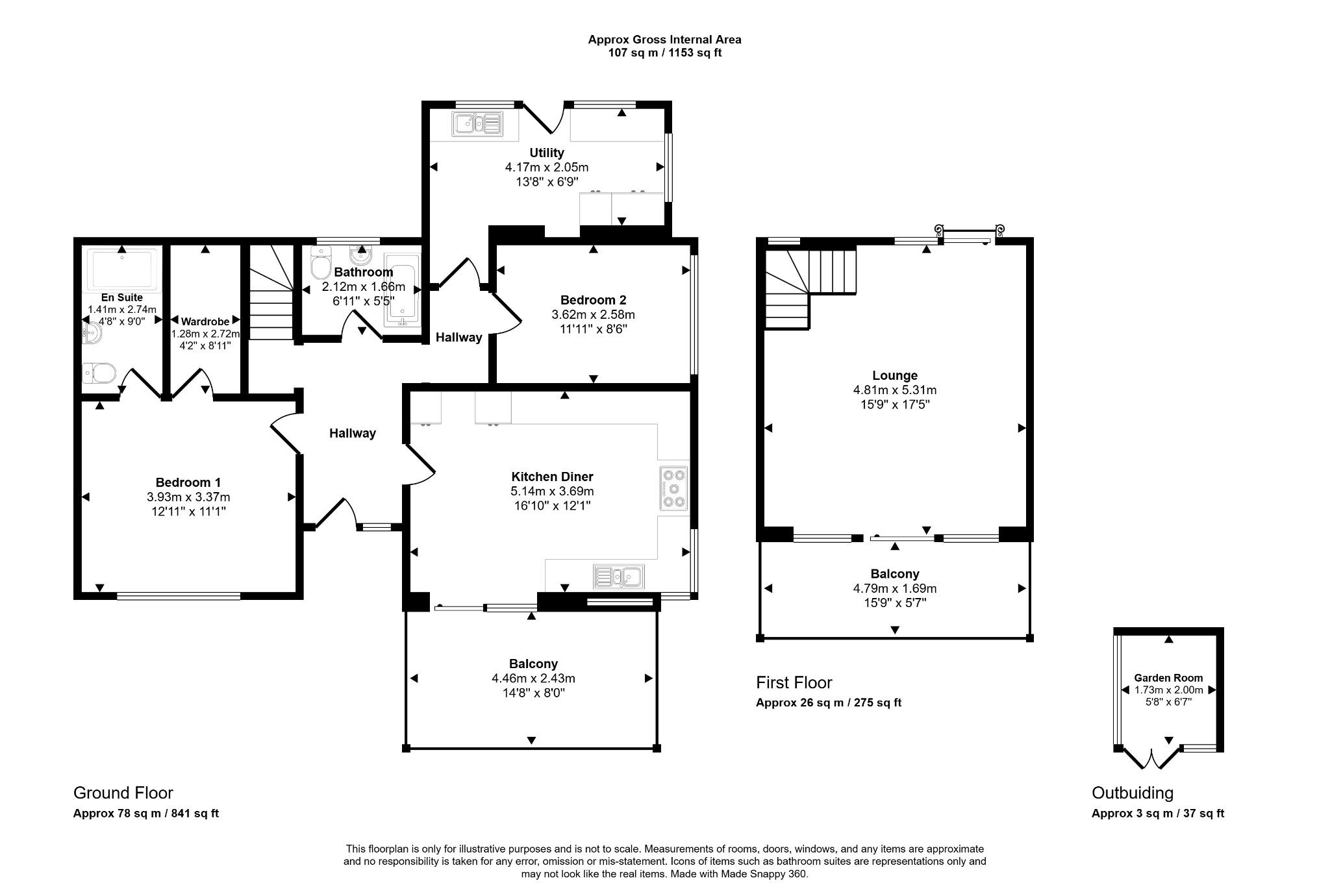 2 bed detached house for sale in Mount Ida Road, Prestatyn, LL19 9EL - Property floorplan