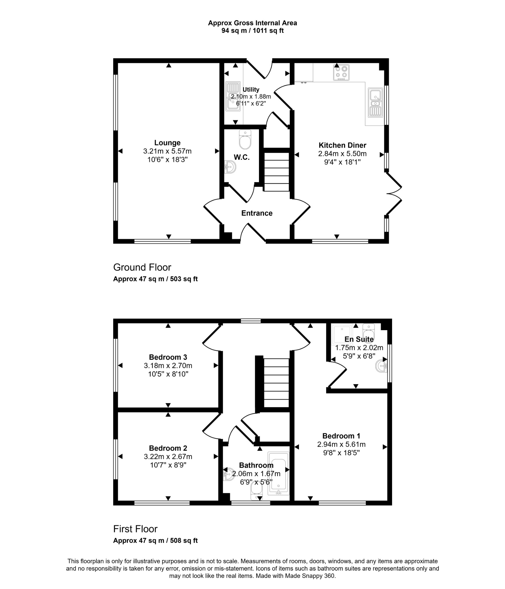 3 bed detached house for sale in 1, Rhodfa Ty Tyn, St Asaph, LL17 0FE - Property floorplan