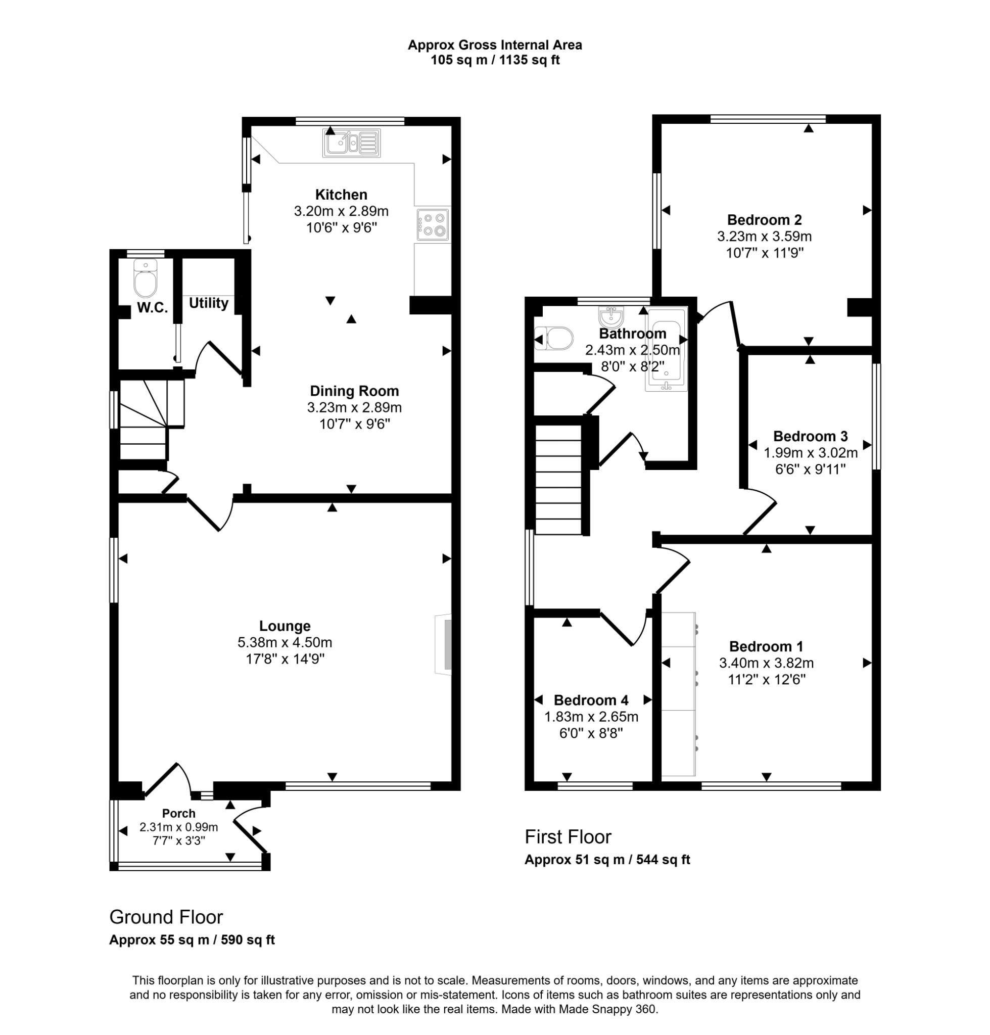 4 bed detached house for sale in Kinmel Bay, Rhyl, Conwy, LL18 - Property floorplan