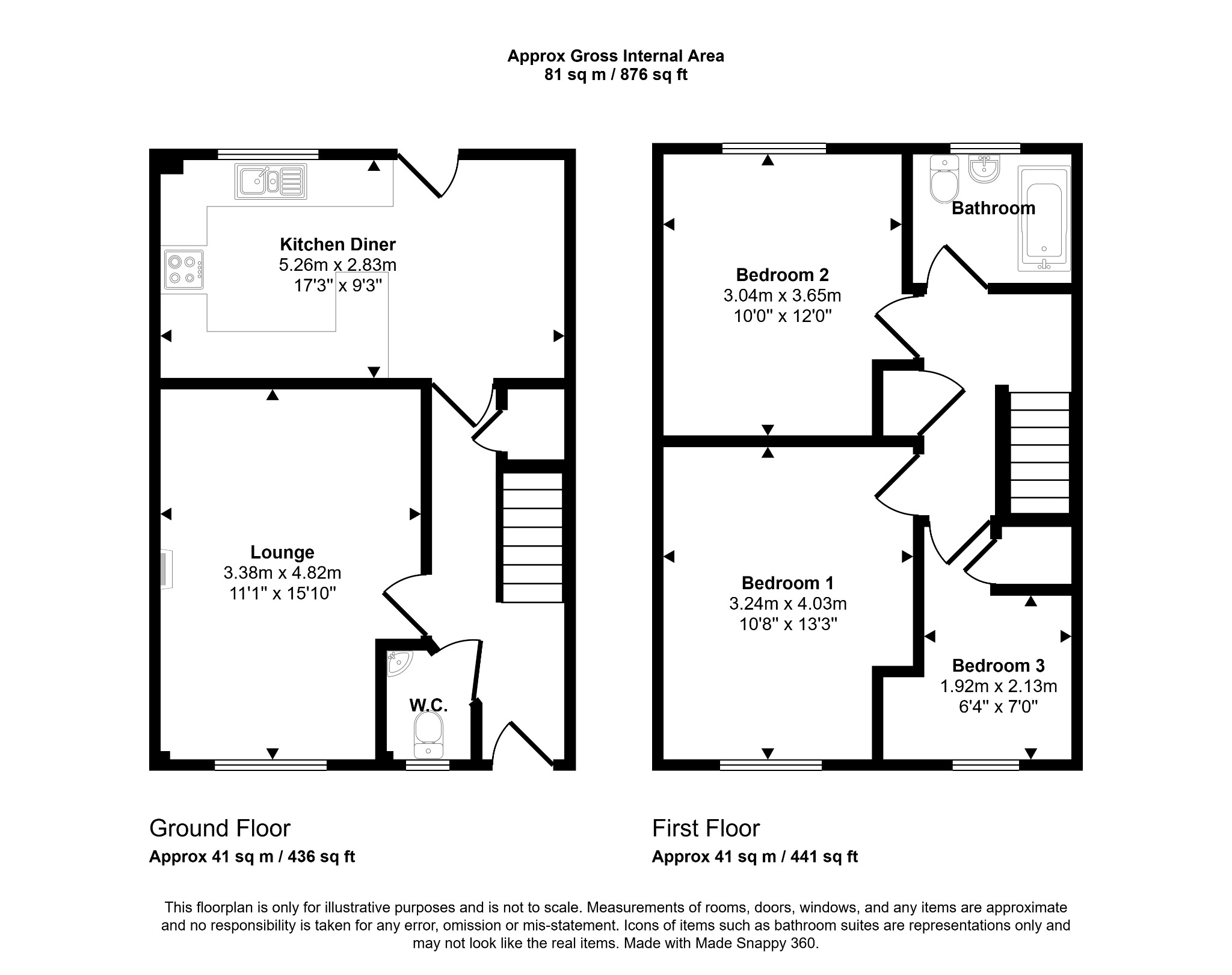 3 bed semi-detached house for sale in 16 Parc Y Lleng, Rhuddlan,  Denbighshire, LL18 2UX - Property floorplan