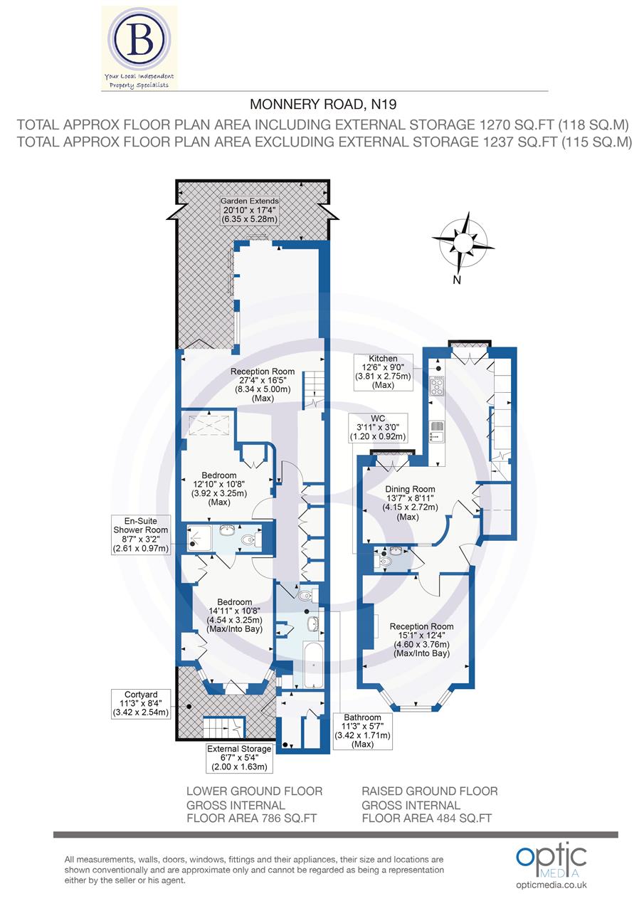 3 bed maisonette for sale in Monnery Road - Property Floorplan